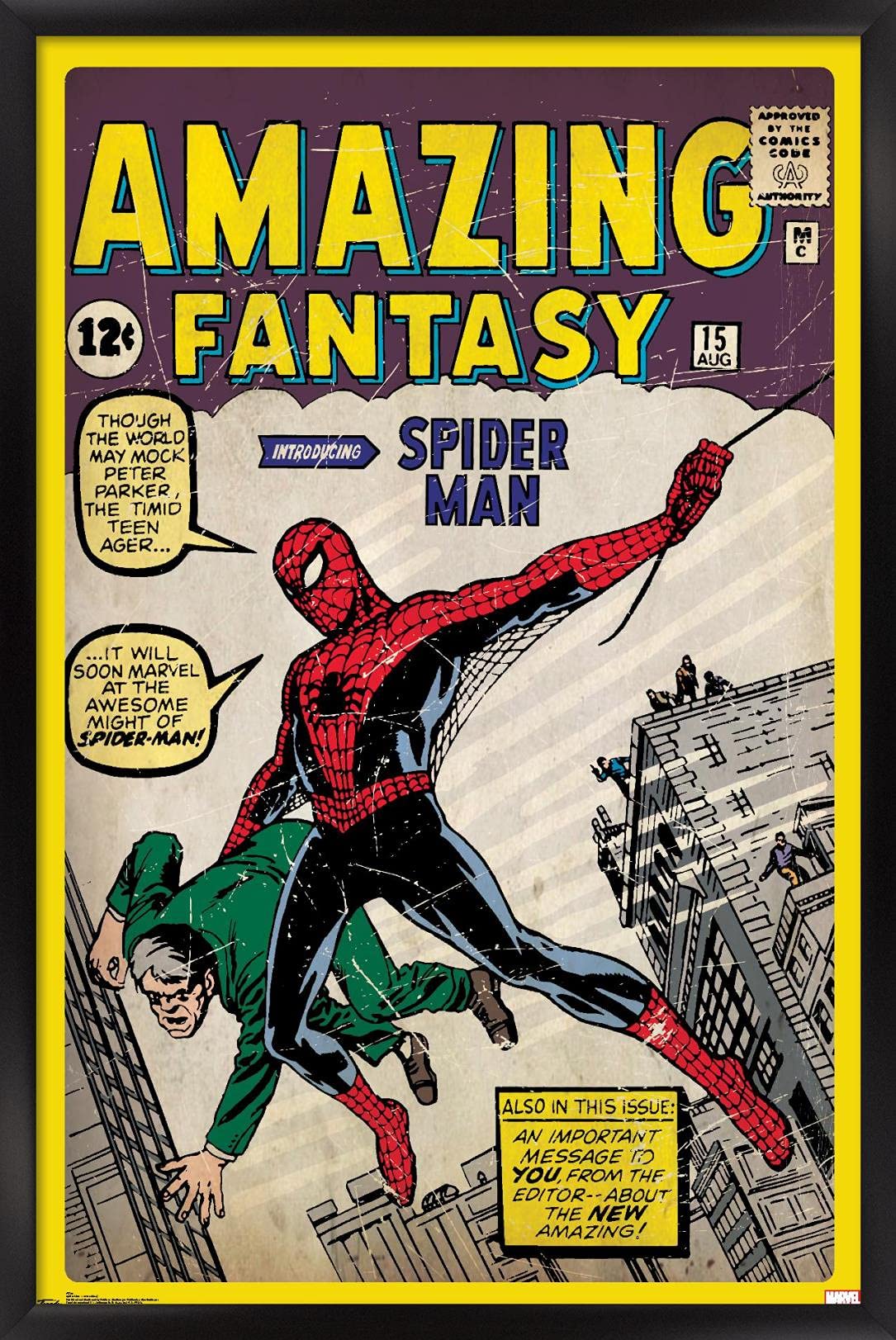 Trends International, 24X36 Marvel Comics - Spider-Man - Cover Wall Poster, 24'' X 36'', Multi