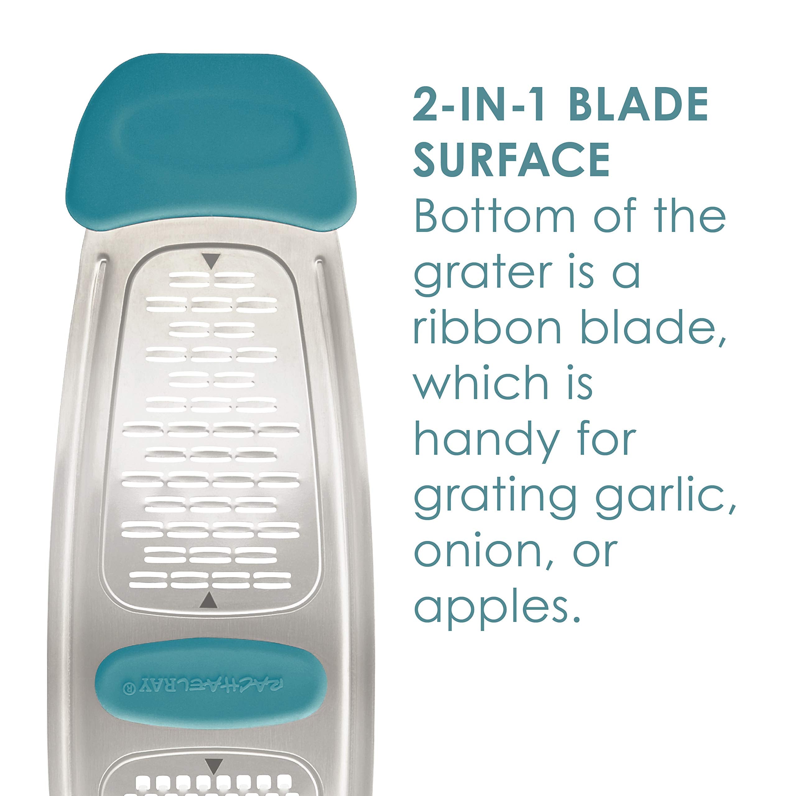 Rachael Ray 47901 Multi Stainless Steel Grater, Agave Blue,Small
