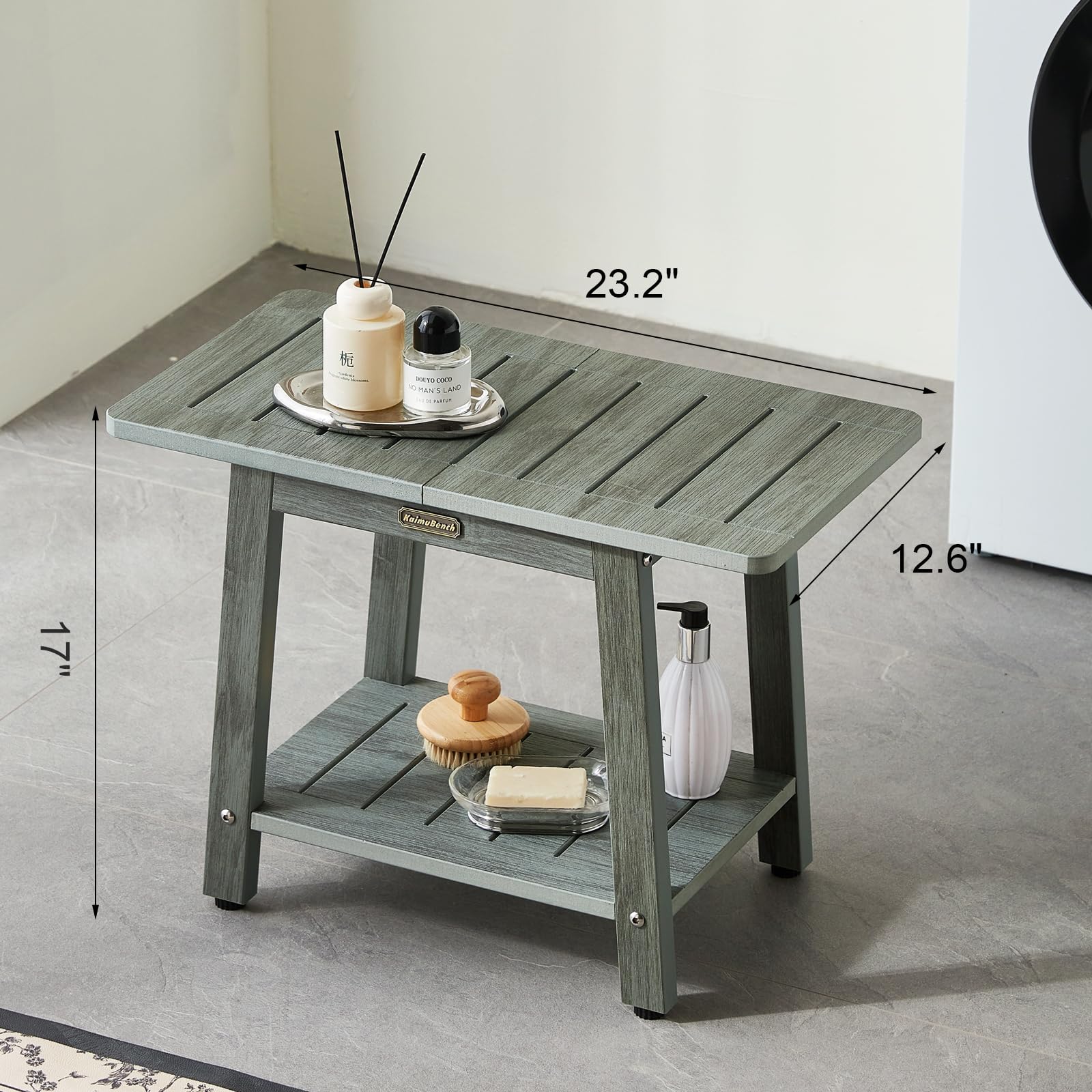 Hdps Shower Bench Seat For Inside Shower, Waterproof Shower Stool For Shaving Legs, Poly Lumber Shower Chair Seat, Bathroom Show
