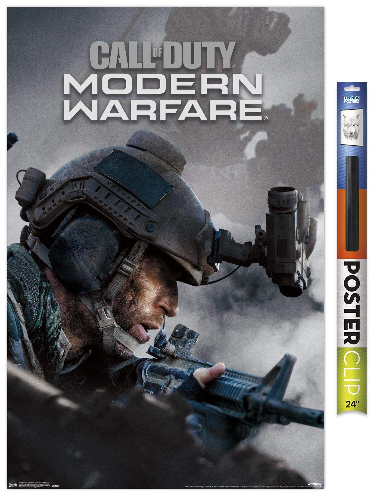 Trends International Call Of Duty: Modern Warfare - Multiplayer Wall Poster, 22.375'' X 34'', Poster & Clip Bundle