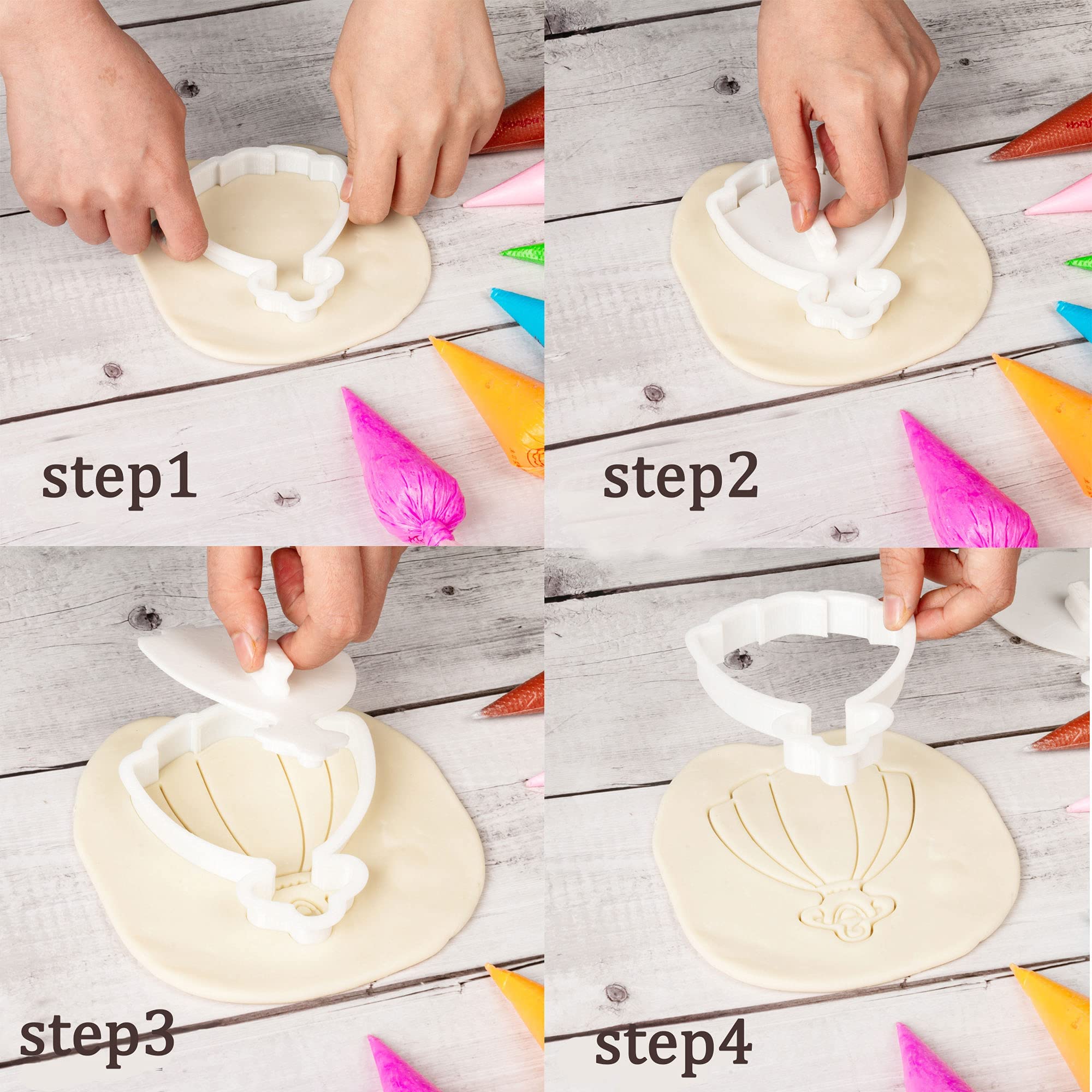 Flycalf Wedding Cookie Cutters With Plunger Stamps Bouquet Bridesmaid Bridal Shower Holiday Pla Cake Baking Accessories Cutter M