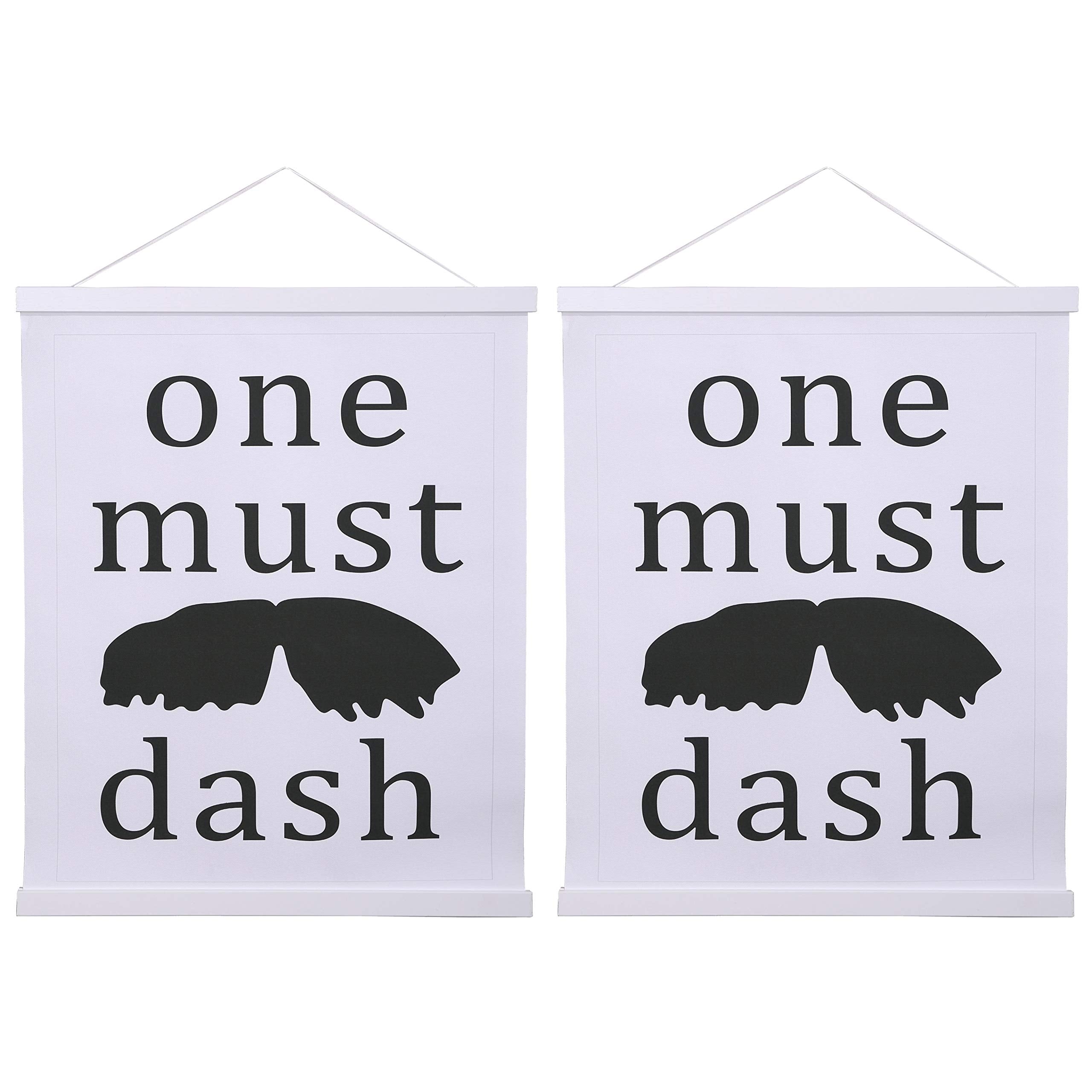 Artmag 2 Pack Magnetic Poster Hanger Frame, 15X36 15X30 15X21 Light Wood Wooden Magnet Canvas Artwork Print Dowel Poster Hangers