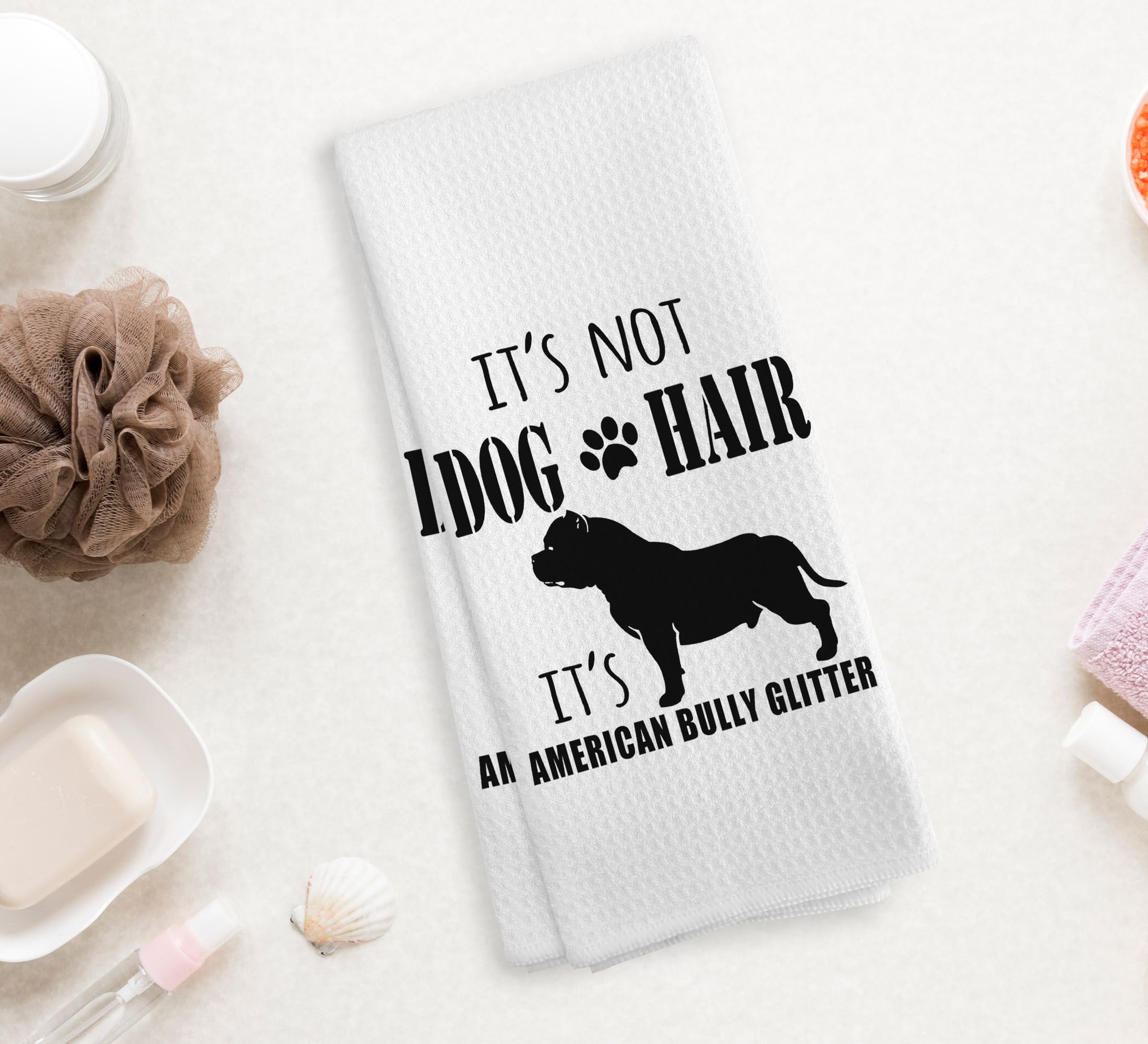 NOQL American Bully Kitchen Towels and Dishcloths, American Bully Gifts, Pitbull Gifts, Pitbull Mom Decor, Dog Lover Gifts, Dog
