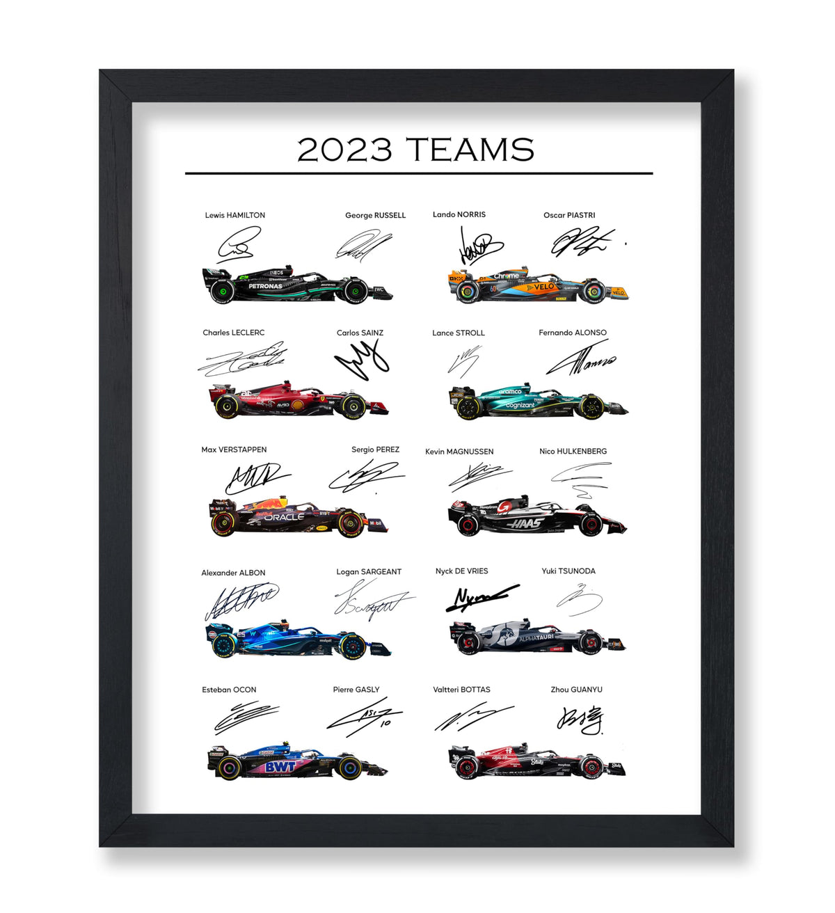 Poster Master 2023 Car Racing Poster - Race Car Print - Sports Car Racing Art - Gift For Men, Women & Car Enthusiast - Great Wal