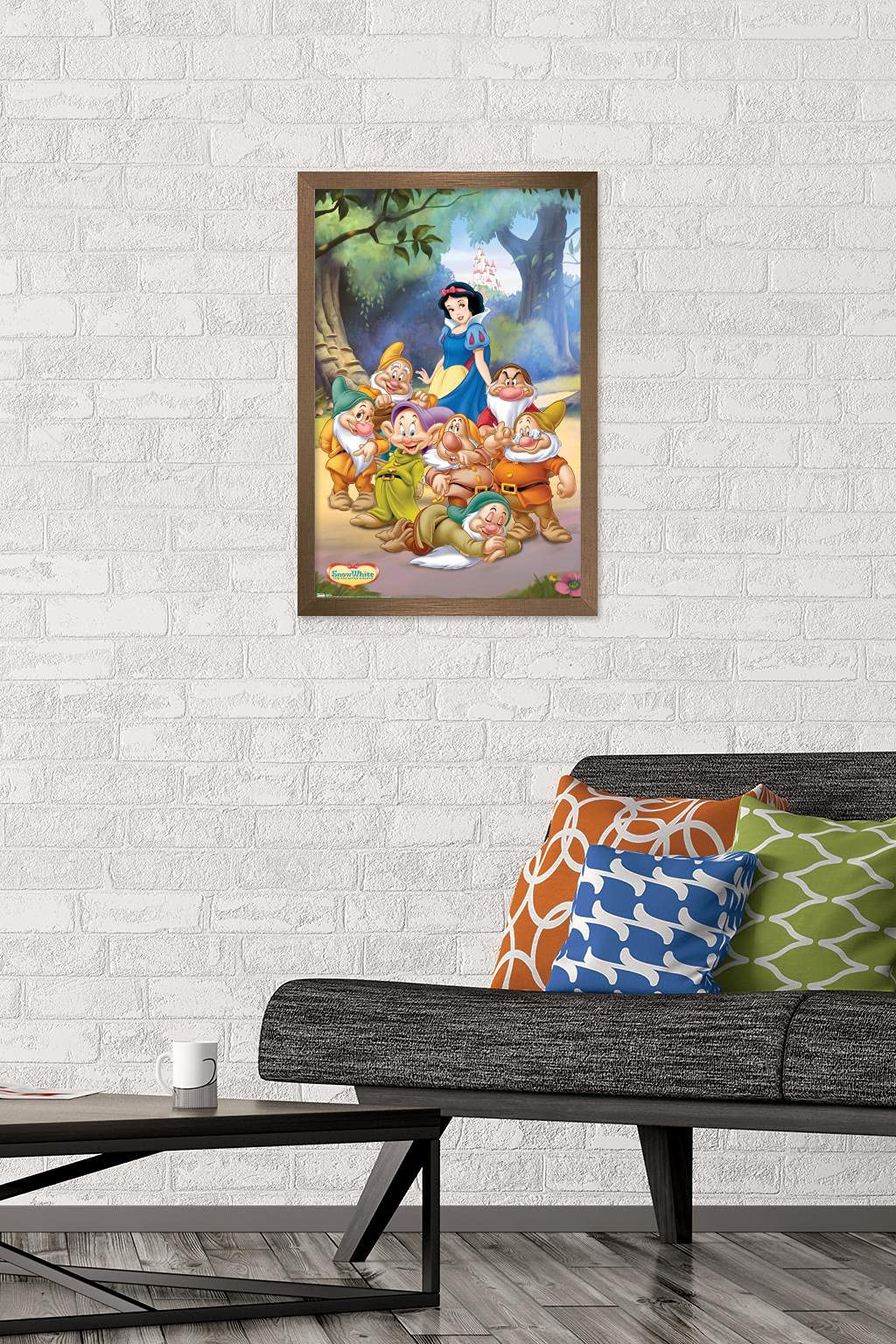 Trends International Disney Snow White And The Seven Dwarfs - Group Wall Poster, 14.725'' X 22.375'', Bronze Framed Version
