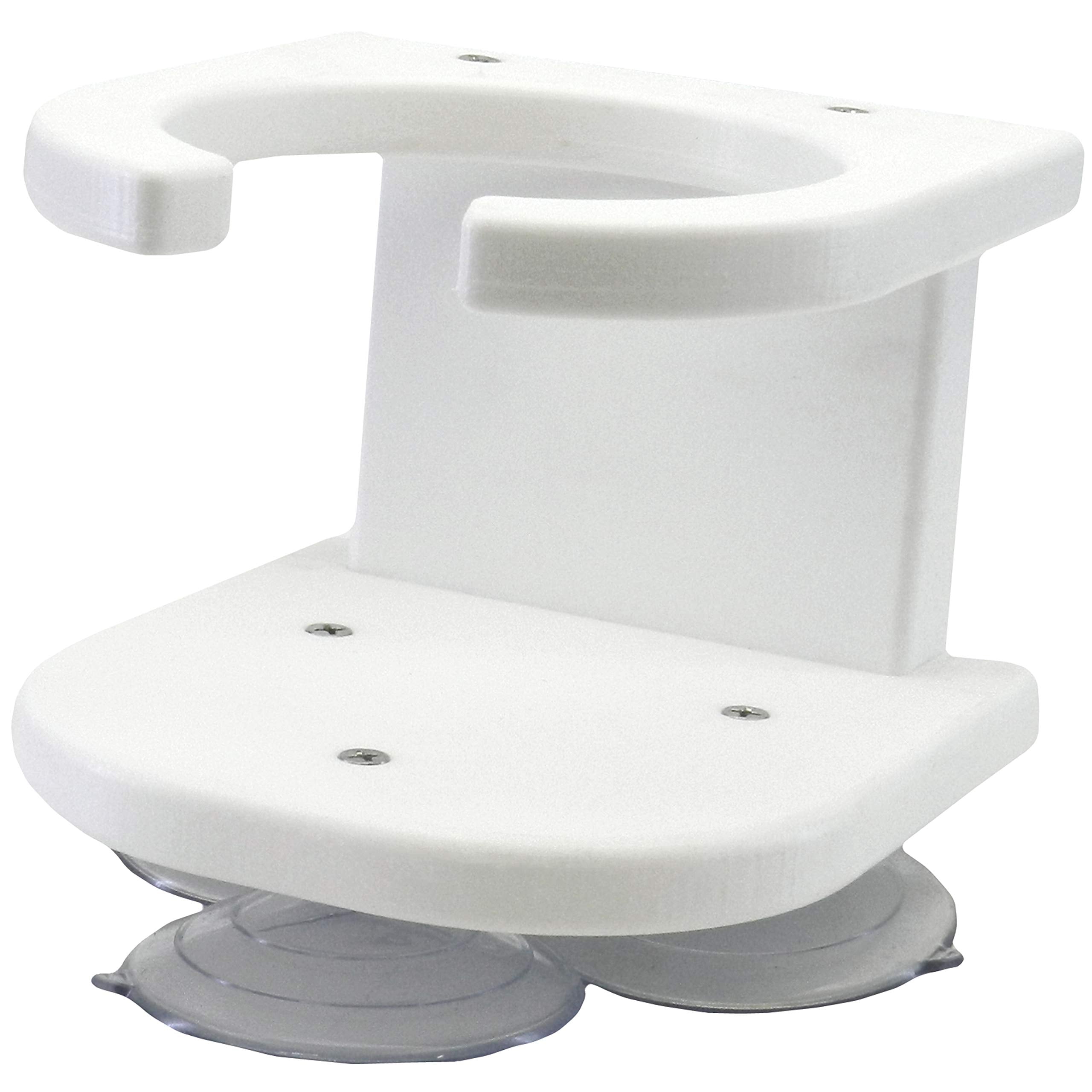 Taco Marine P01-2003W One-Drink Poly Holder With Suction Cup Mount - White
