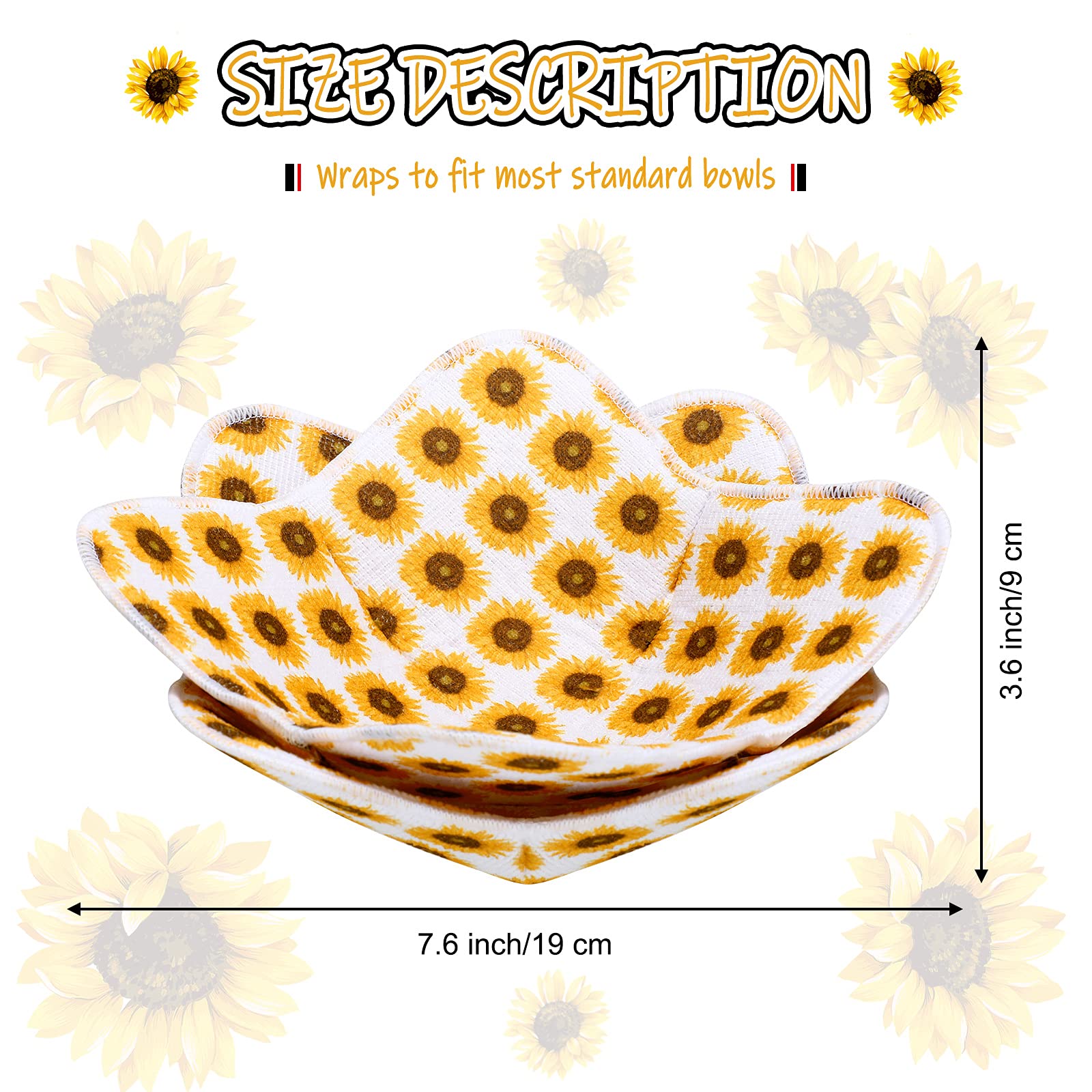 Microwave Bowl Cozy Holders Set Of 4, Microwave Safe Hot Bowl Holder Bowl Potholders, Multipurpose Heat Resistant Plate Holder F