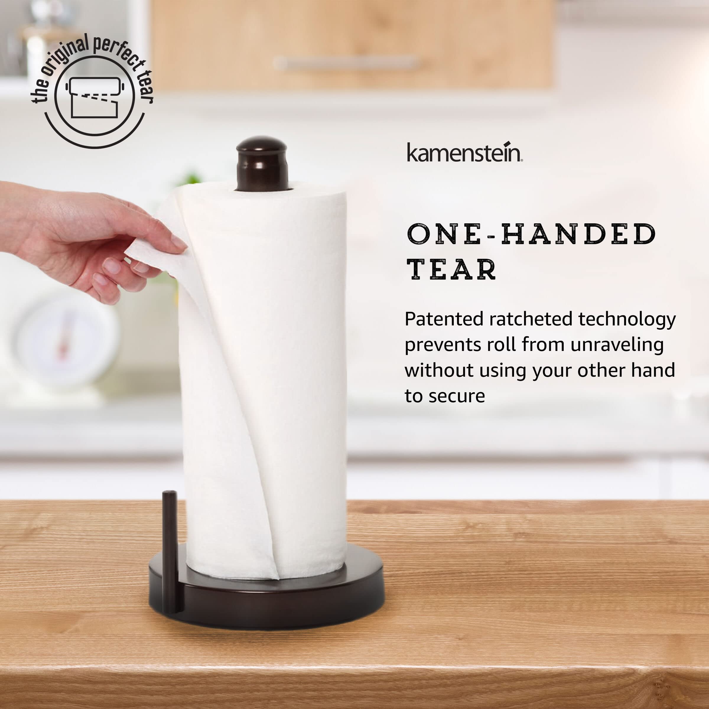 Kamenstein Paper Towel Holder, 13-Inch Stainless Steel, Bronze Finish, Model 5273563