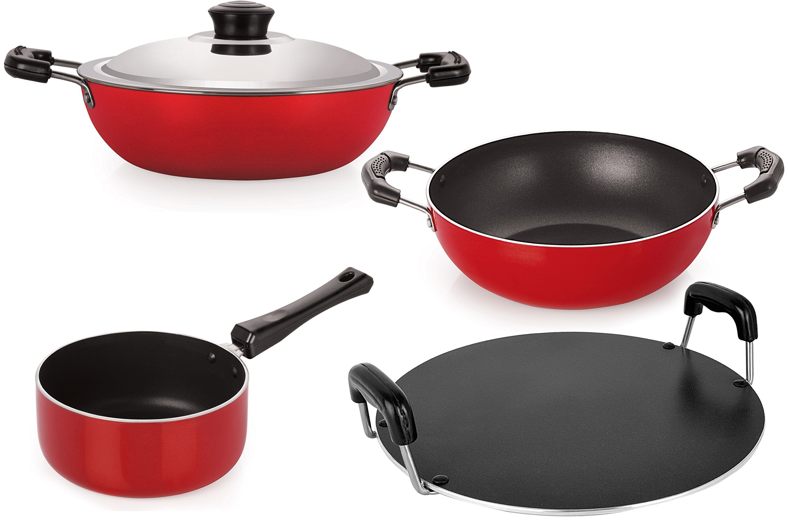 Nirlon NonStick Bpa Free Cookware Esseential Combo Offer Set, Multipurpose Cookware