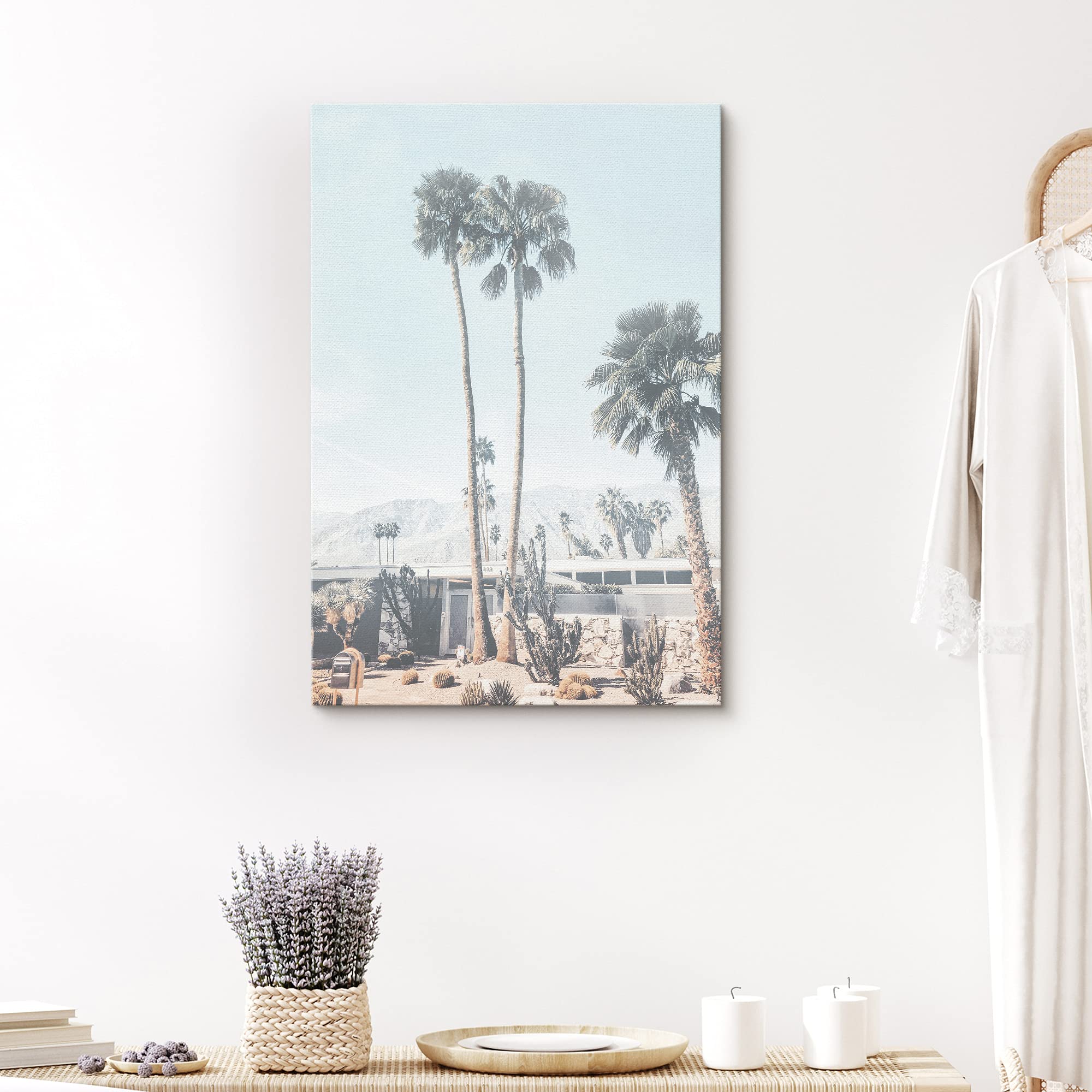 Signford Canvas Print Wall Art Mid-Century Modern Home With Trees Nature Wilderness Photography Modern Art Rustic Landscape Colo