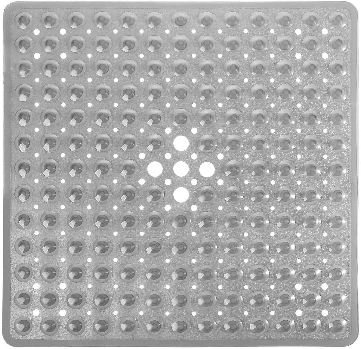 Yimobra Shower Bathtub Mat Non Slip, 21X21 Inch, Soft Square Bath For Tub With Suction Cups And Drain Holes, Stall Floor Mats Ba