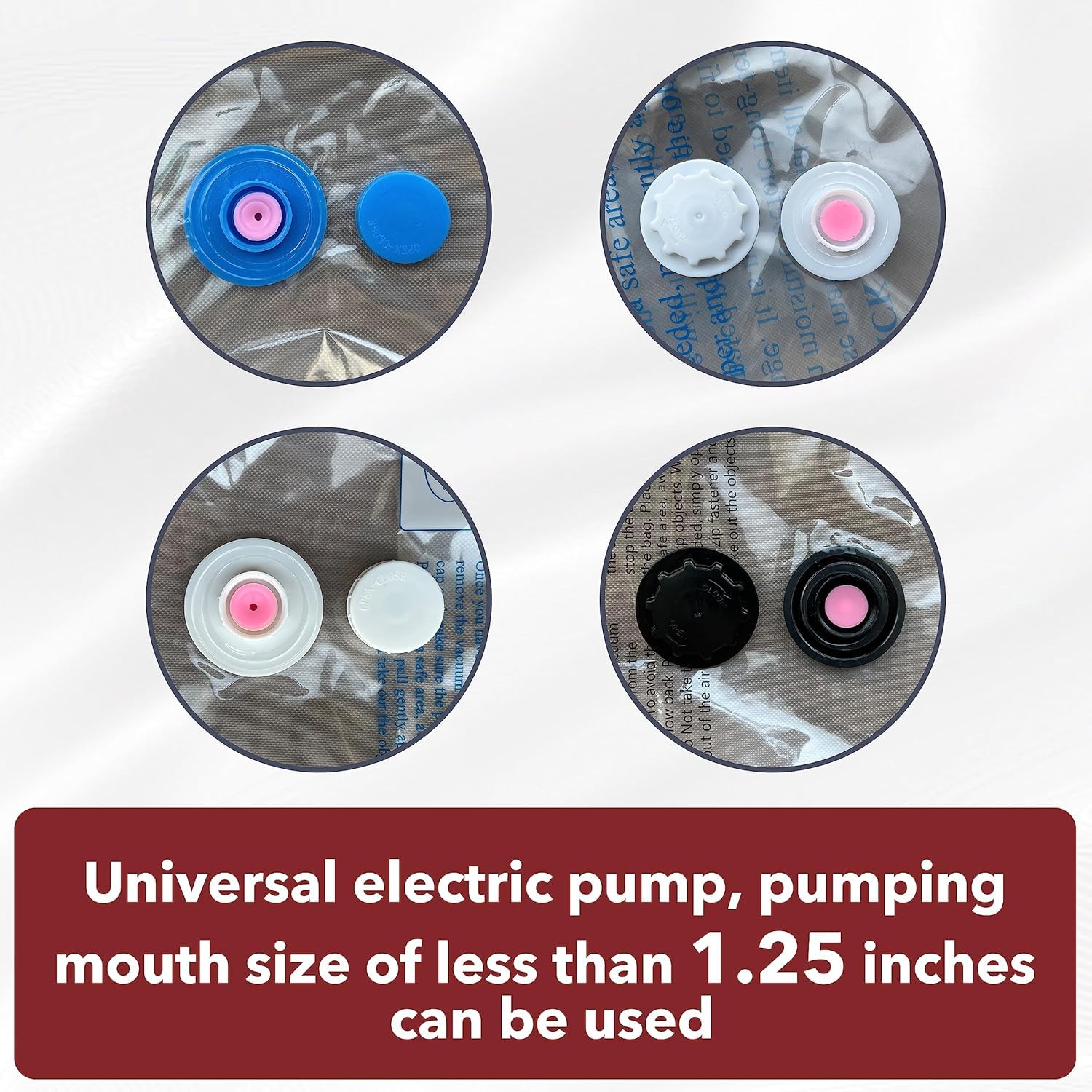 Electric Air Pump for Vacuum Storage Bags - Fast Air Extraction  Fits Most Bags!