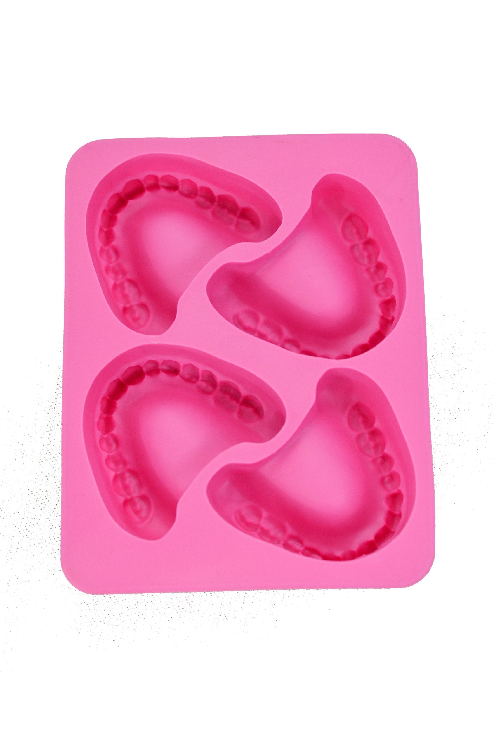Fairly Odd Novelties Fon-10014 Smile Teeth Denture Shaped Ice Tray Mold Perfect Gag Or White Elephant Gift For Dentists Or Senio