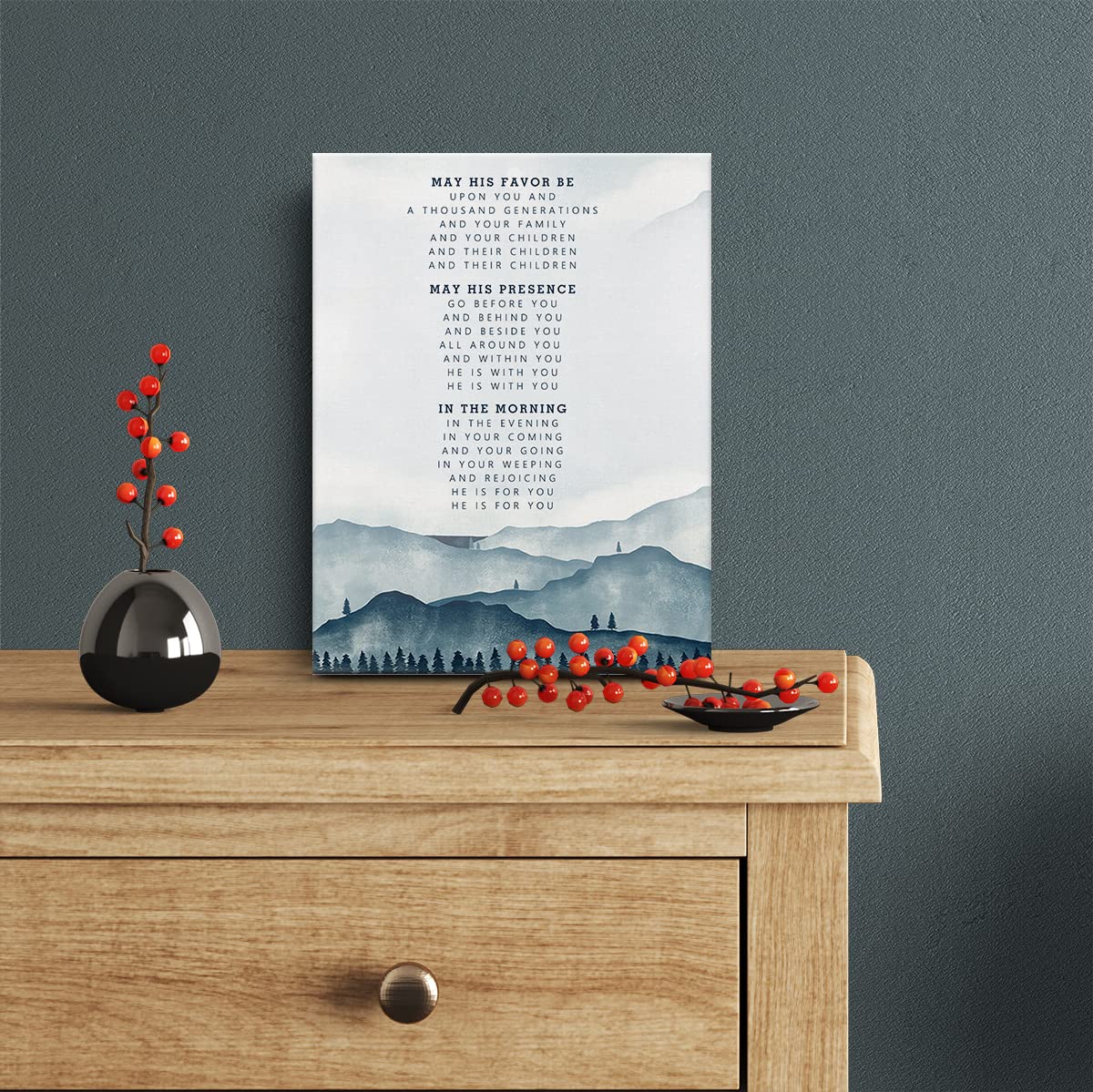 Christian Canvas Print Decor May His Favor Be Upon You And A Thousand Wall Painting Posters Watercolors Artwork Home Office Deco