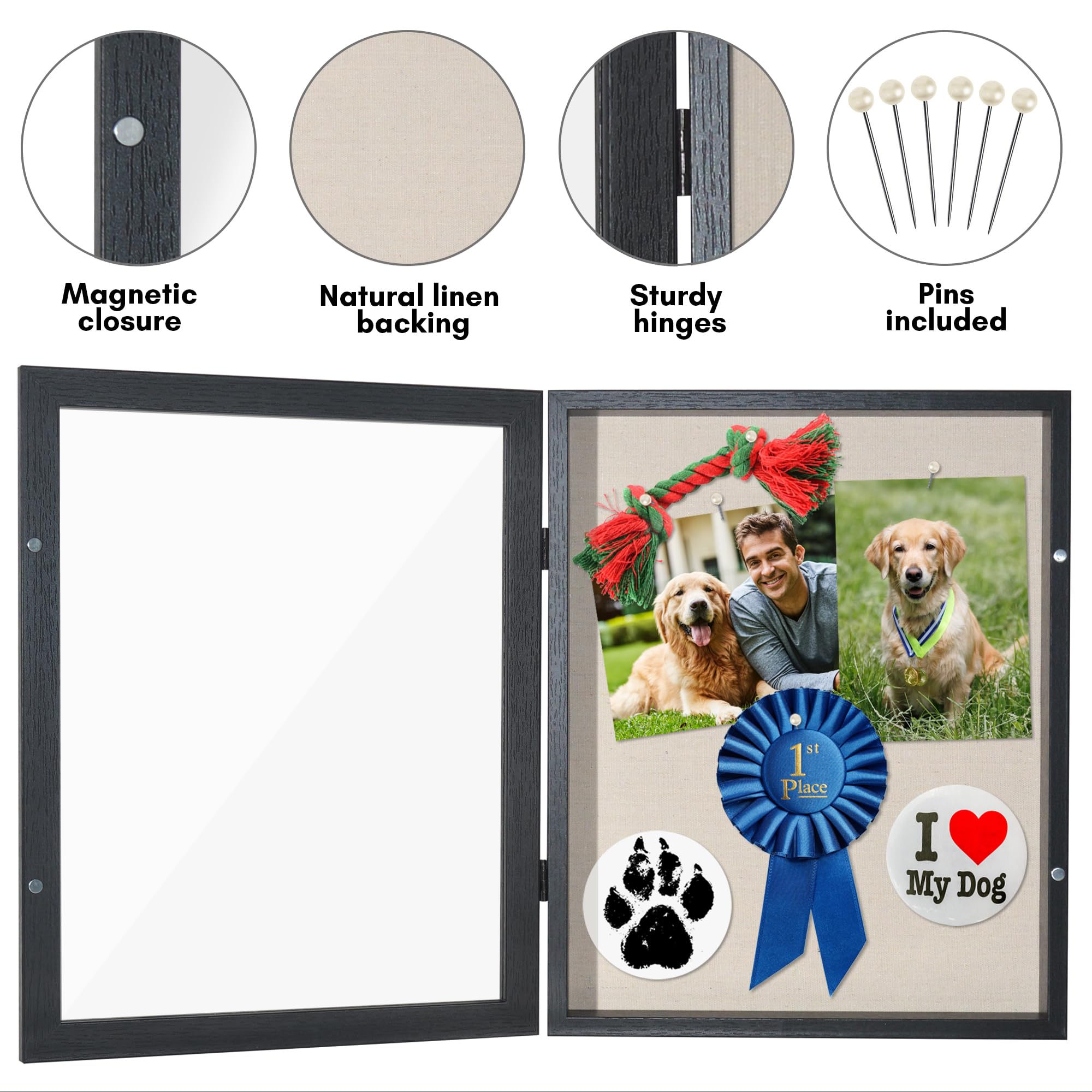 Americanflat Front Opening 11x14 Shadow Box Frame with Shatter-Resistant Glass - Silhouette Collection - Shadow Box Display Case