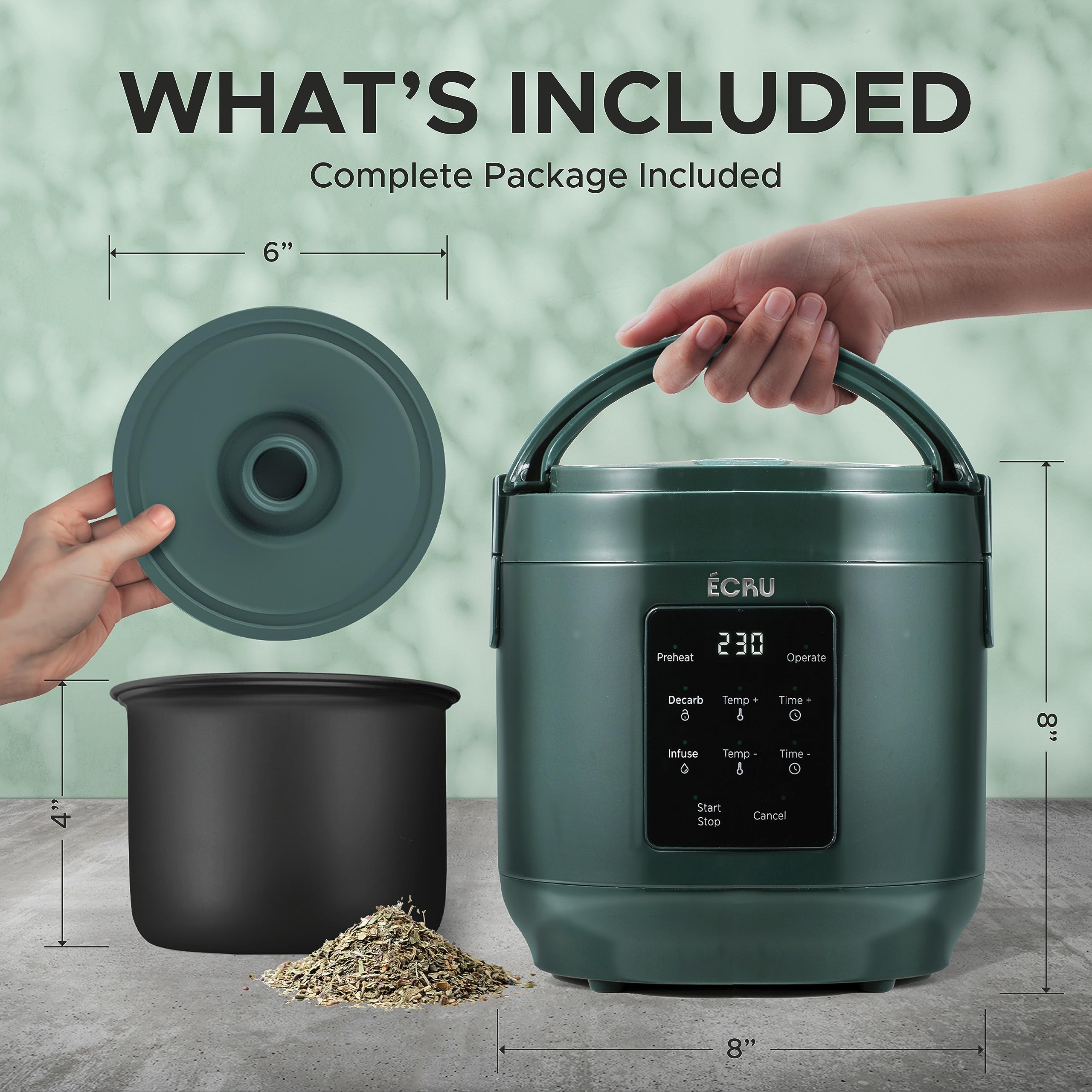 Herb Decarboxylator Infuser 2 In 1-3Oz Decarb Machine For Butter Infusion