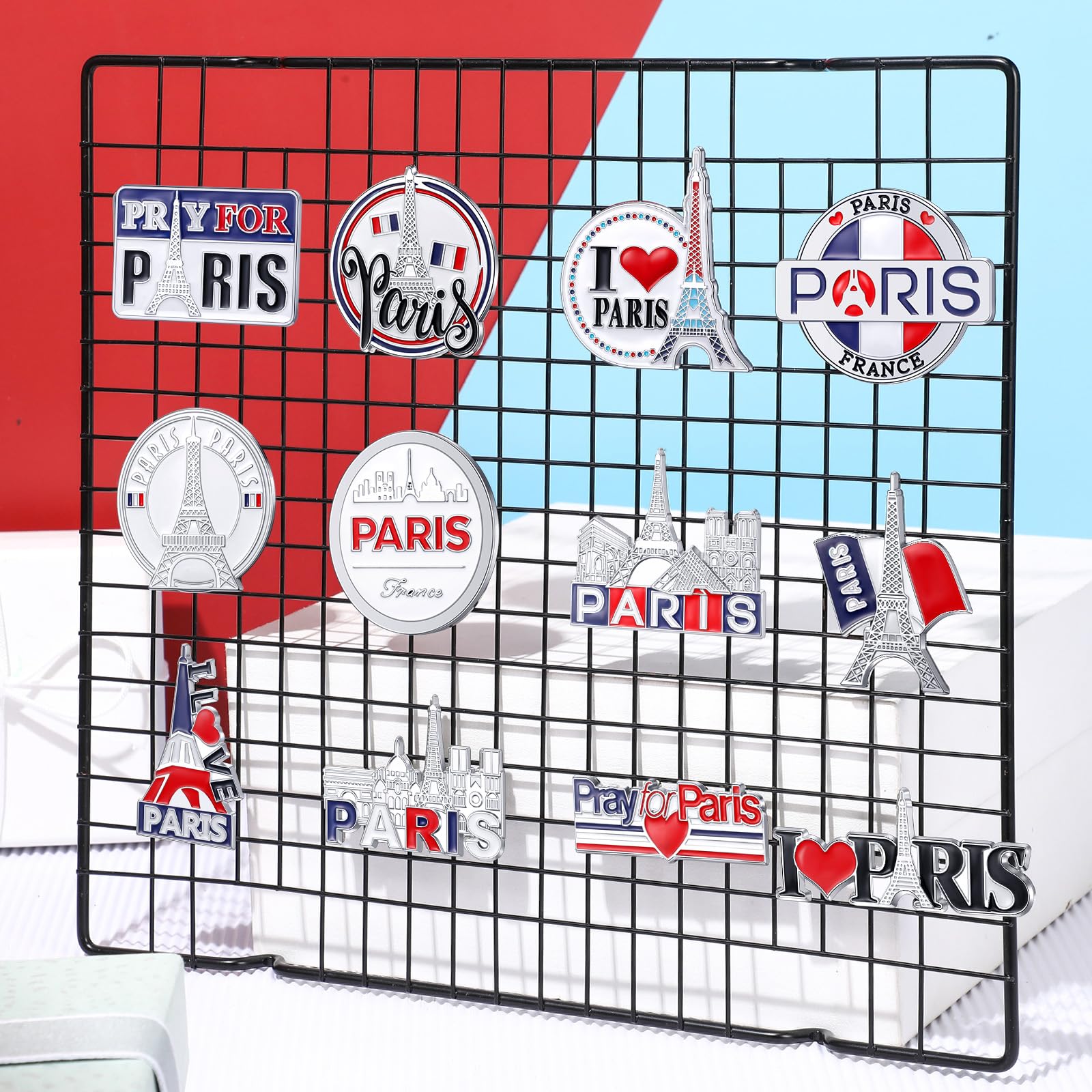 Konohan 12 Paris Magnet for Refrigerator Eiffel Tower Magnetic Souvenirs France Travel Gifts Decorative Magnet Collectible Souve