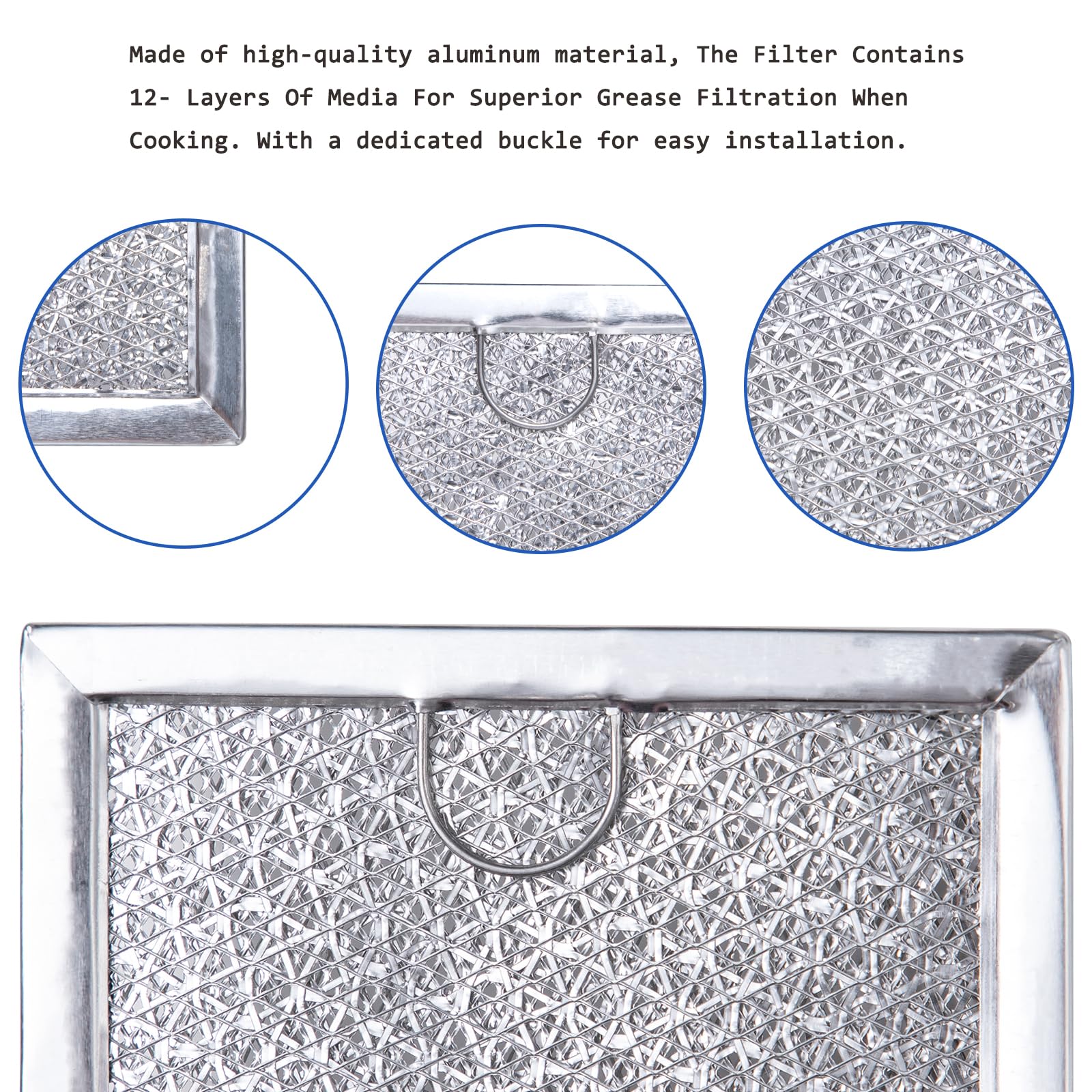 Grease Filter For Lg Microwave Lmv1683St, Lmv2031St, Lmv2031Bd, Lmhm2237St, Lmh2235St, Lmv1831St, Lmv1762St, Lmhm2017St, Lmh2016