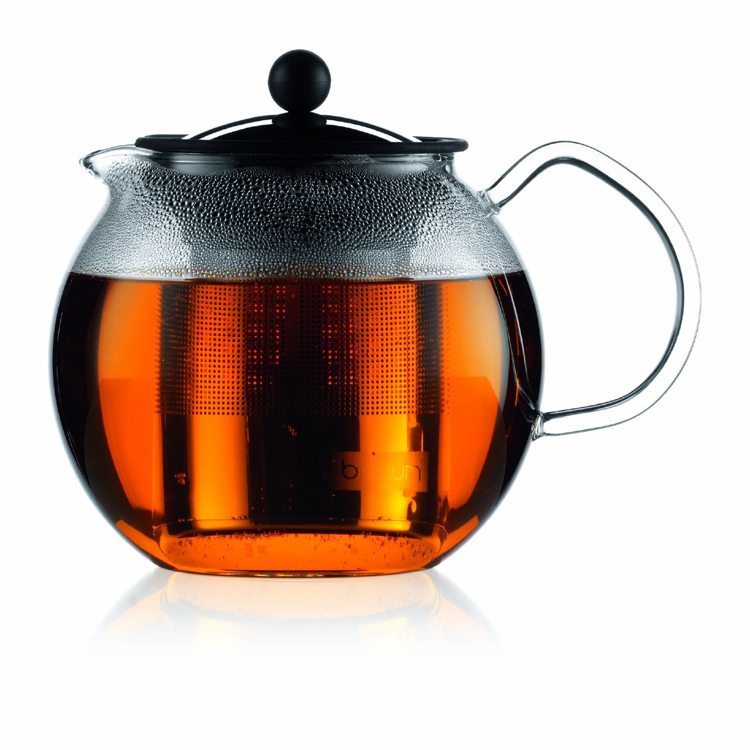 Bodum 34oz Assam Glass Tea Press with Stainless Steel Filter, Brushed
