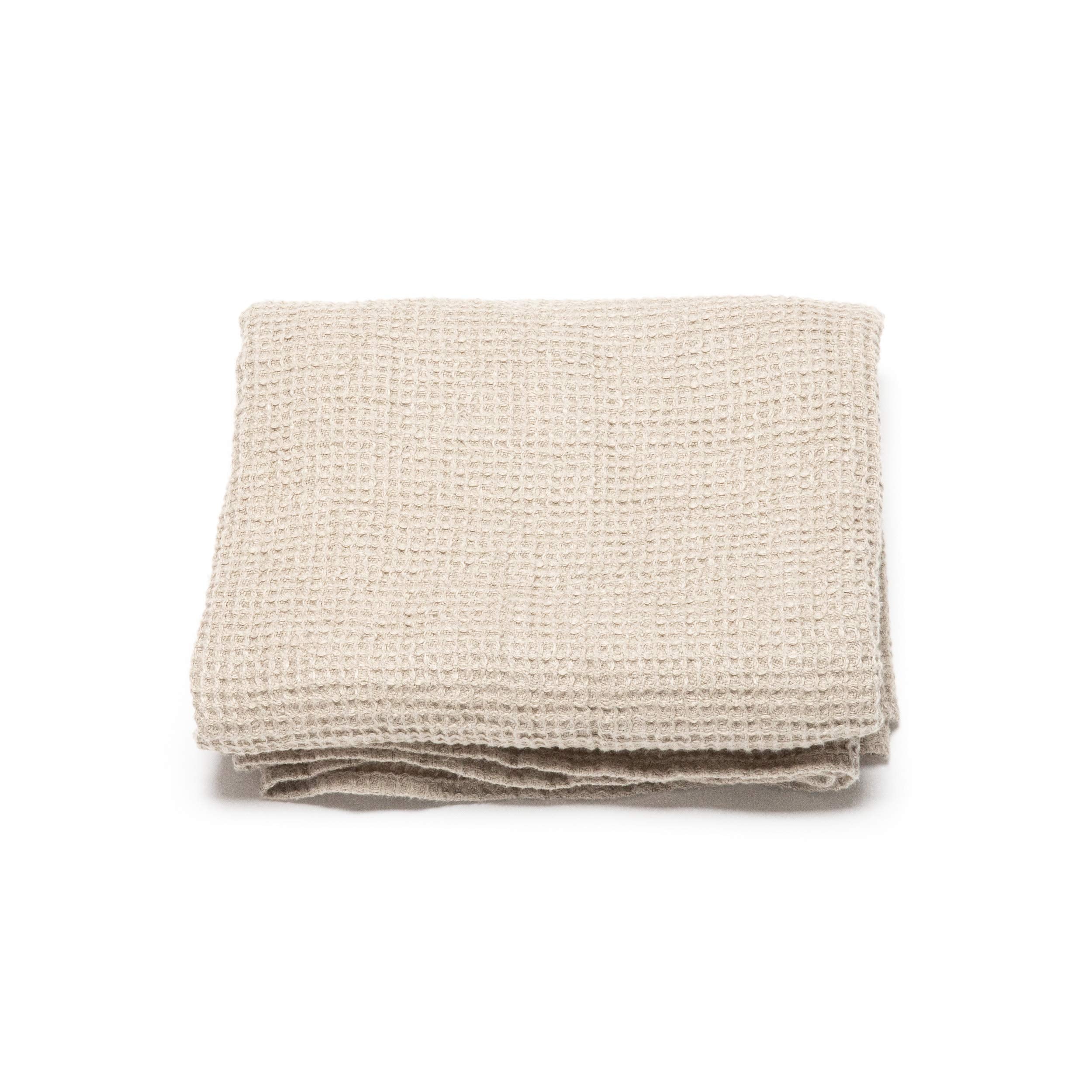 Linenme Wafer Wash Cloths, 12''X 12'', Natural