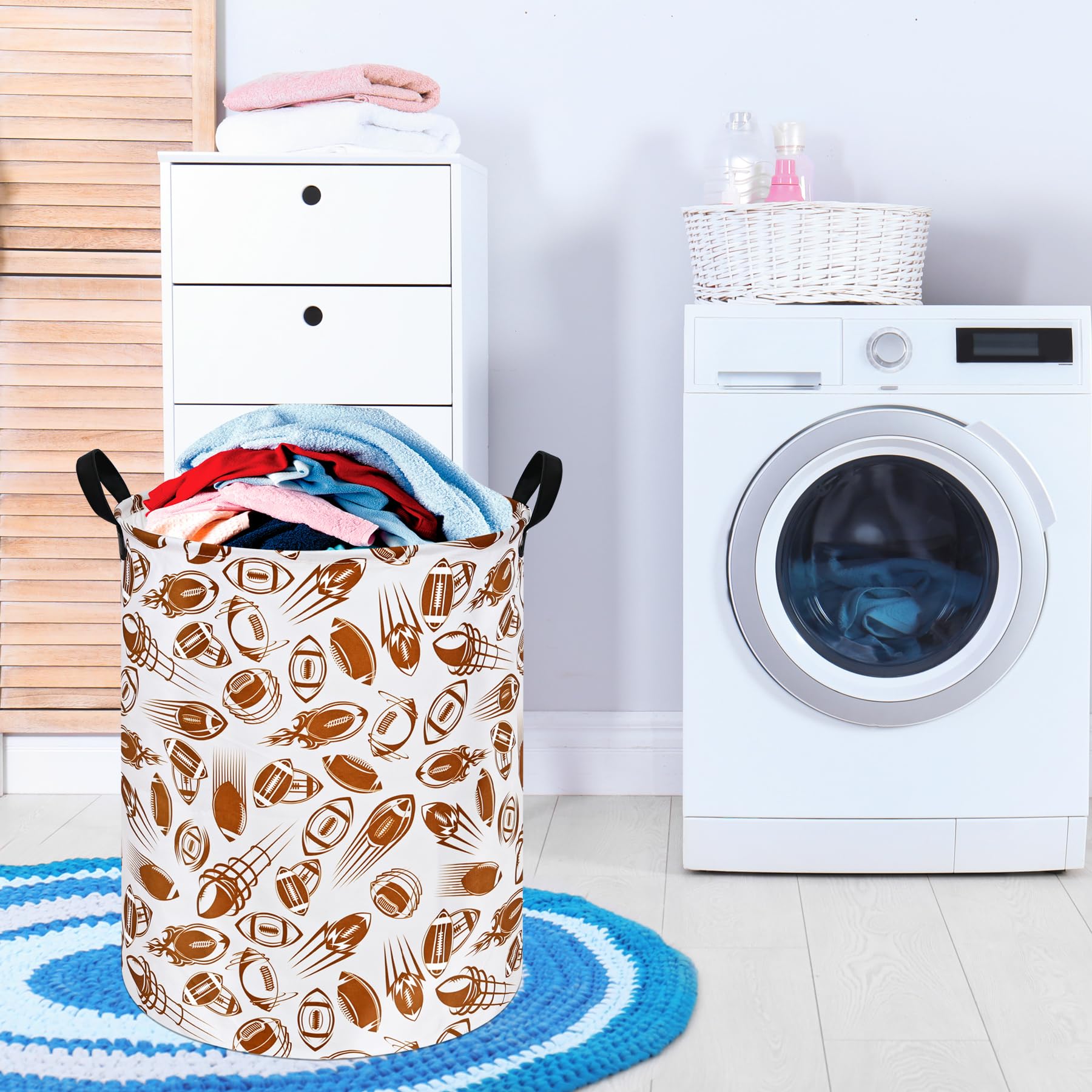 Baby Storage Basket Kids Laundry Basket Canvas Waterproof Storage Bins For Women Nursery Hamper For Boys And Girls Toy Gift Bask