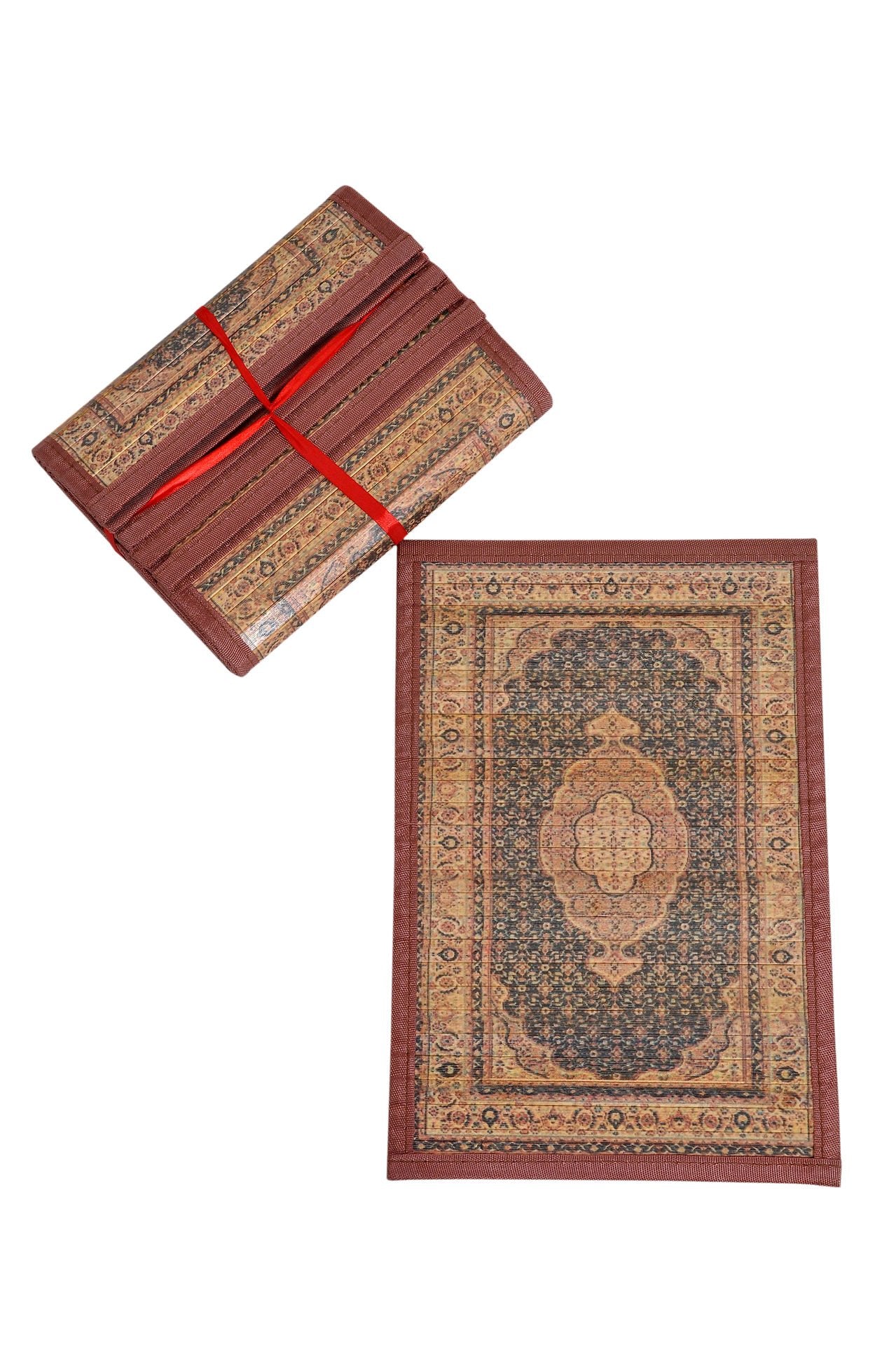 Bamboo Greens Bamboo Placemats/Dining Table Mats Persian Print, Size 30 X 45 Cms, Pack Of 6