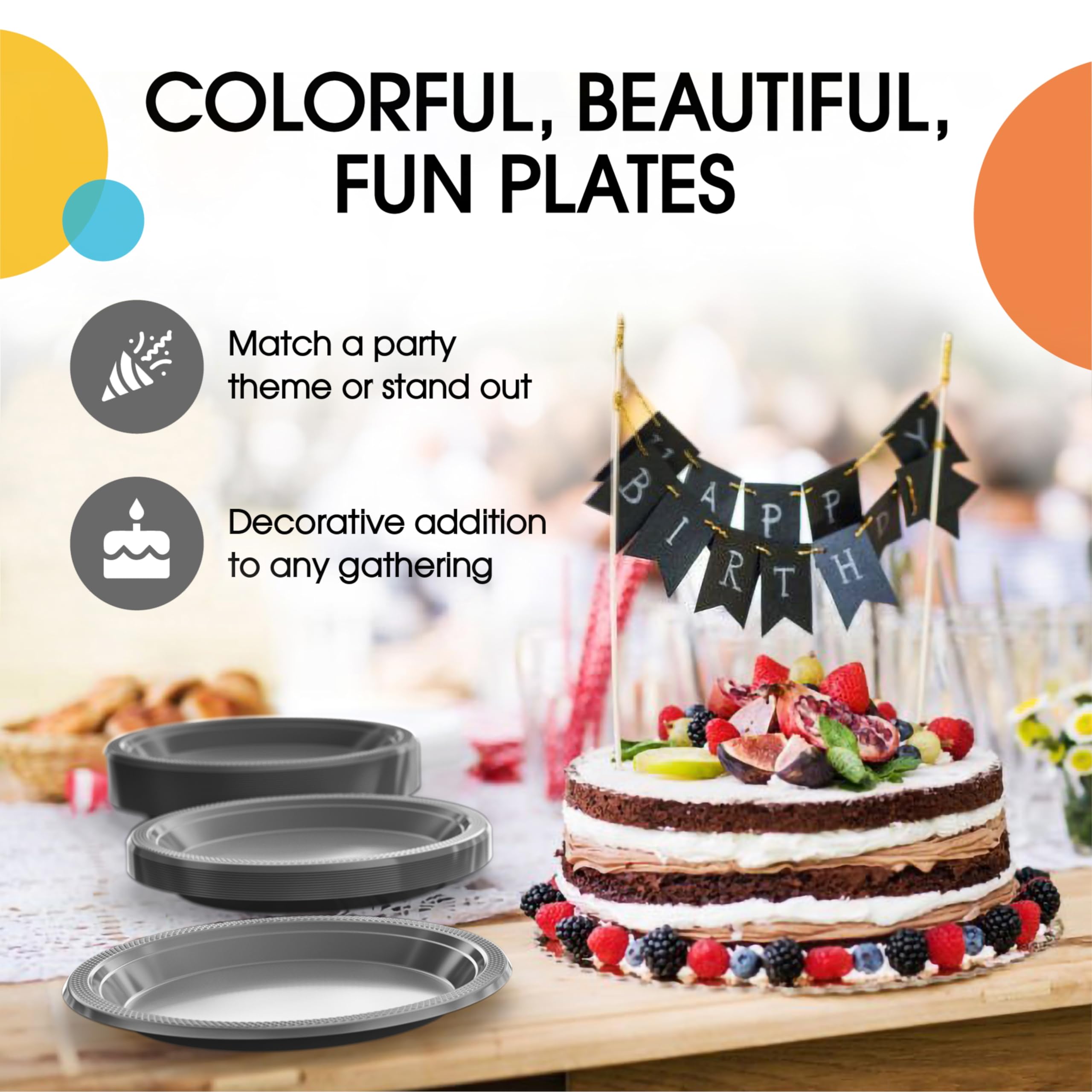 Exquisite Silver Plastic Plates For Party 10 Silver Disposable Plates For Party Supplies 50 Pcs Disposable Dinner Plate Heavy