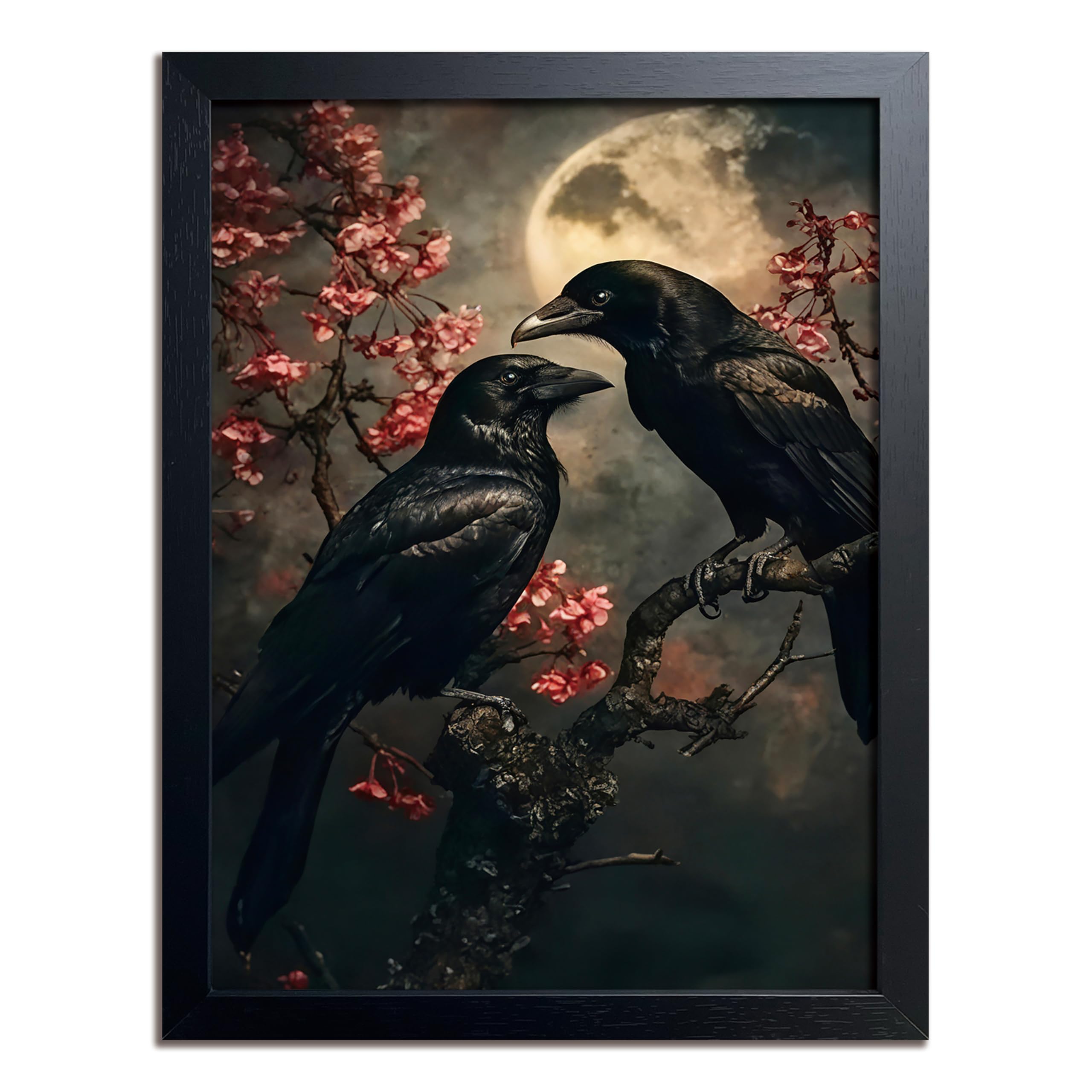 Arkzsho Wood Frame Canvas Poster Wall Art Halloween Wall Decor