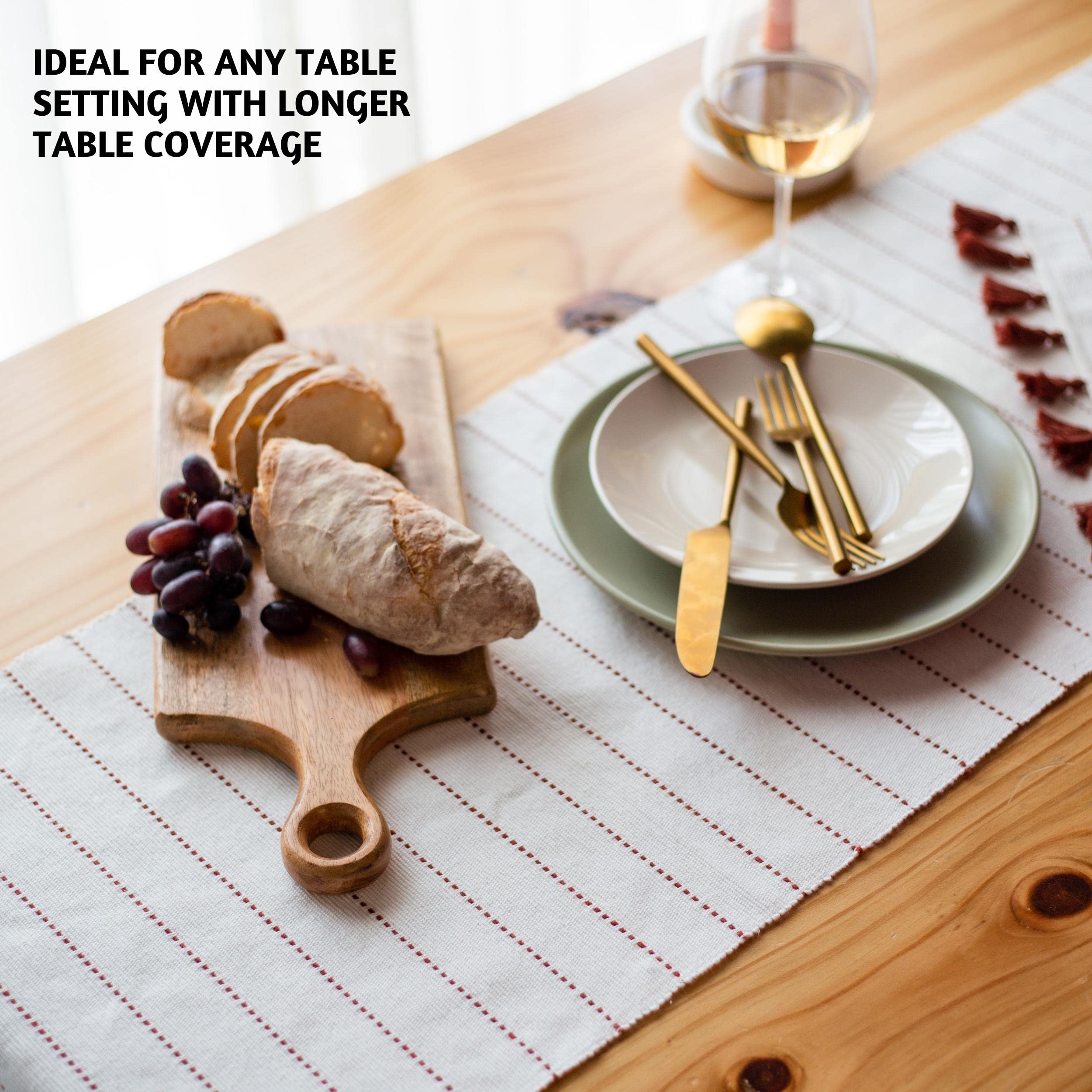 Folkulture Fall Table Runner 108 Inches Long For Fall Dacor, 100% Cotton Thanksgiving Table Runner For Fall Decorations For Home