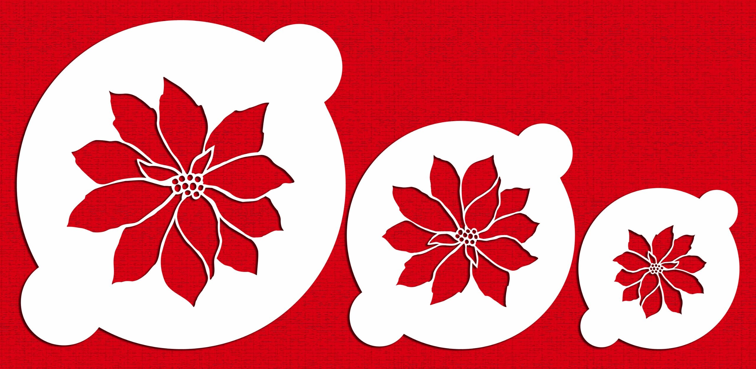 Designer Stencils Poinsettia Cake Stencil, Beige/Semi-Transparent