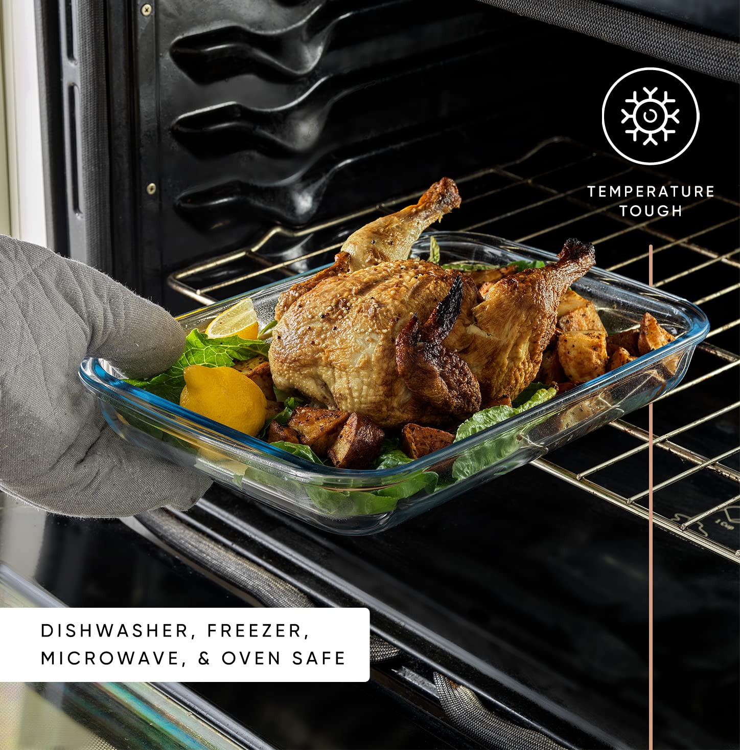 Joyful By Joyjolt 8Pc Glass Bakeware Set. 4X Baking Pan Dishes And 4X Baking Dish Lids For Kitchen Storage, Deep Baking Sheet, O