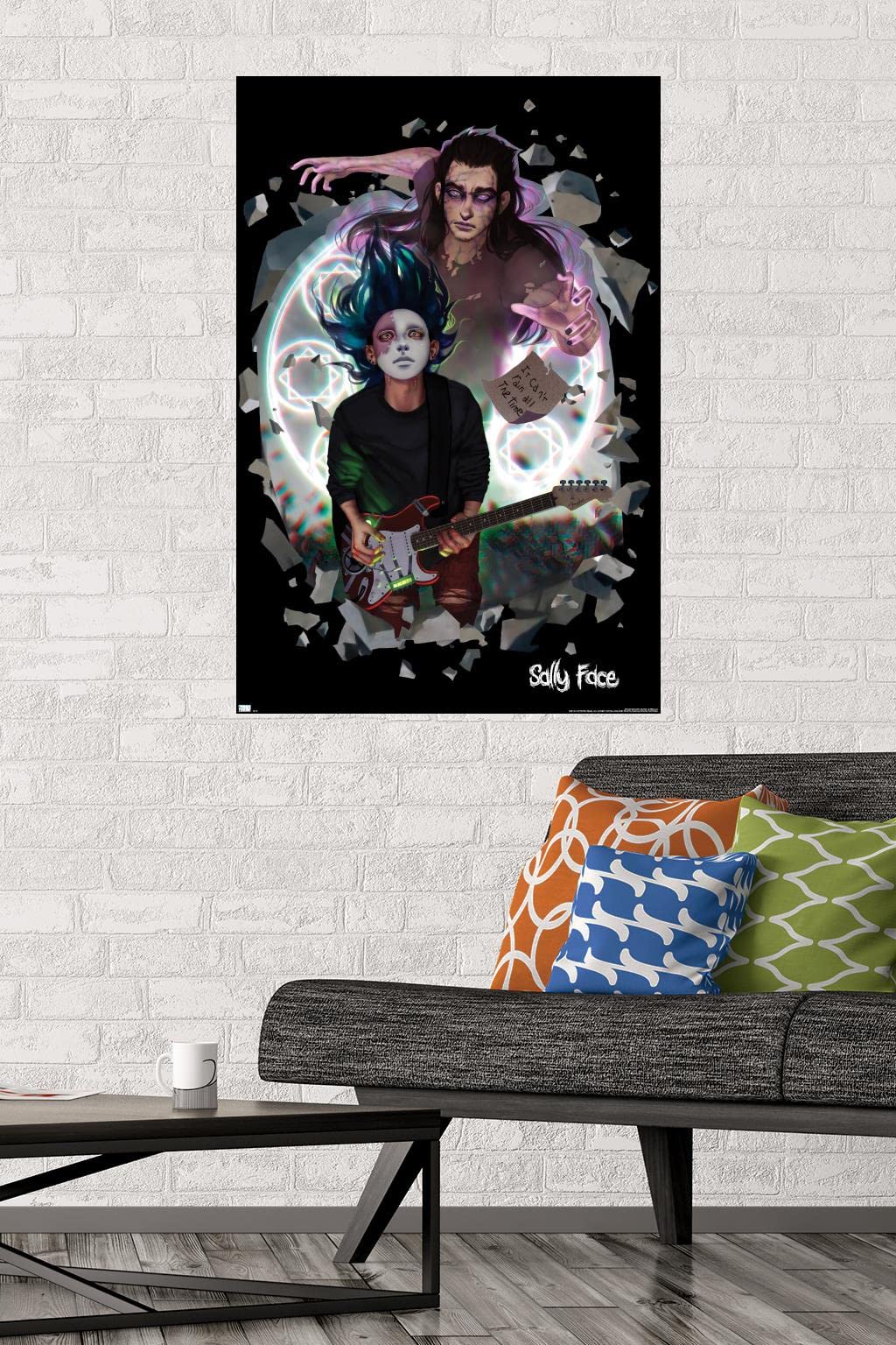 Trends International Sally Face - Rain Wall Poster, 22.37'' X 34.00'', Unframed Version