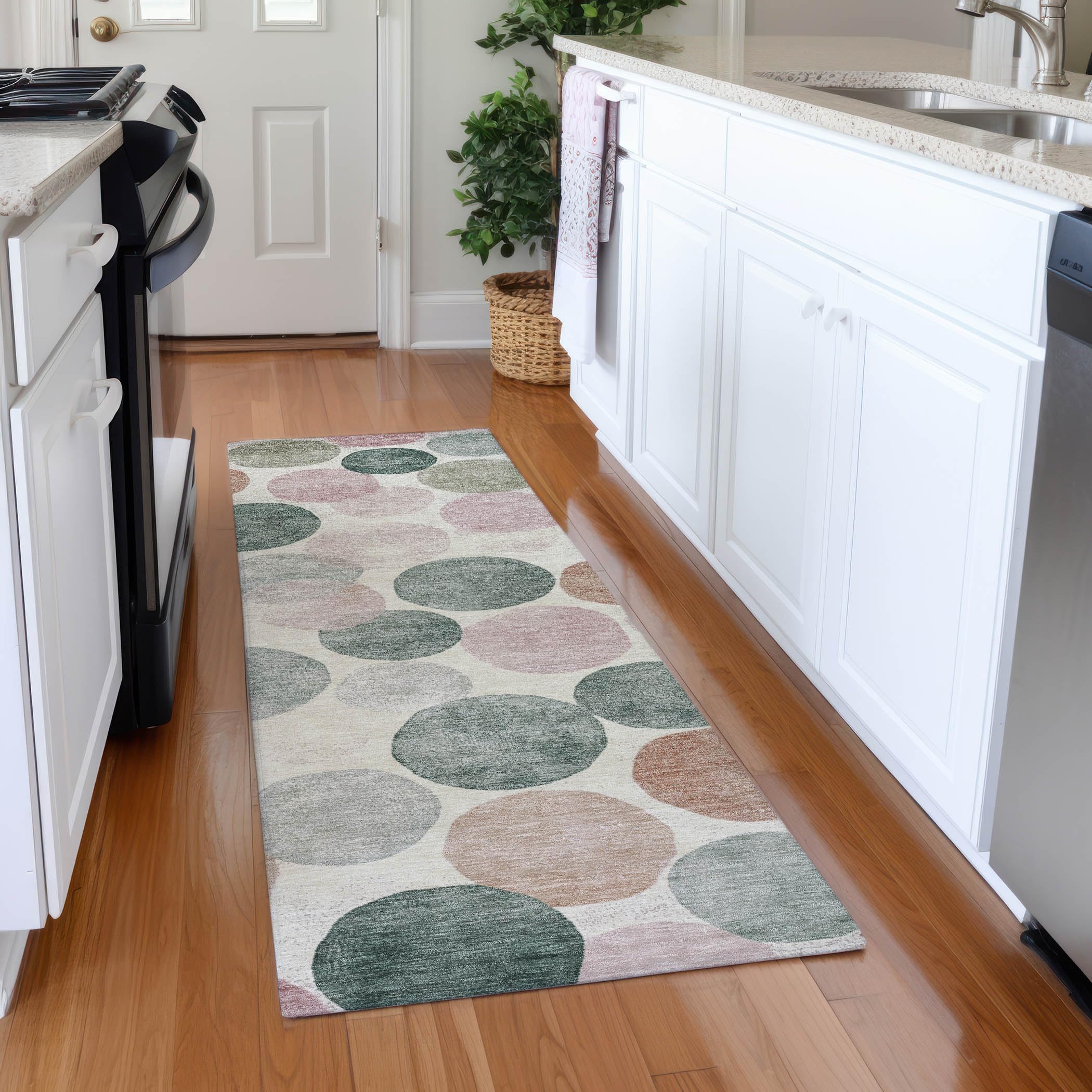 Machine Washable Indoor/Outdoor Chantille Salmon 23 x 76 Runner Rug