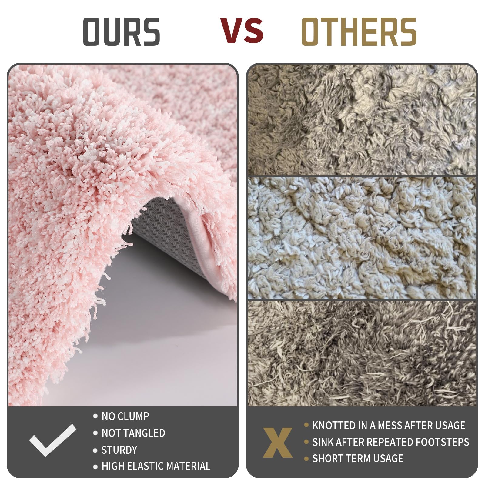 Yimobra Bathroom Rugs Non Slip Washable 24X17, Ultra Soft And Water Absorbent Bath Mats, Plush Fluffy Shower Mat Outside, Microf