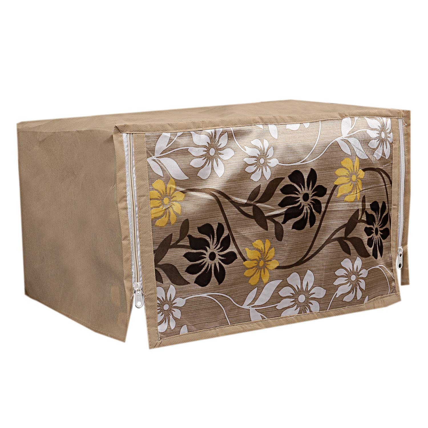 Kuber Industries Cotton 1 Piece Microwave Oven Cover 20 Ltr (Gold) -Ctktc5715