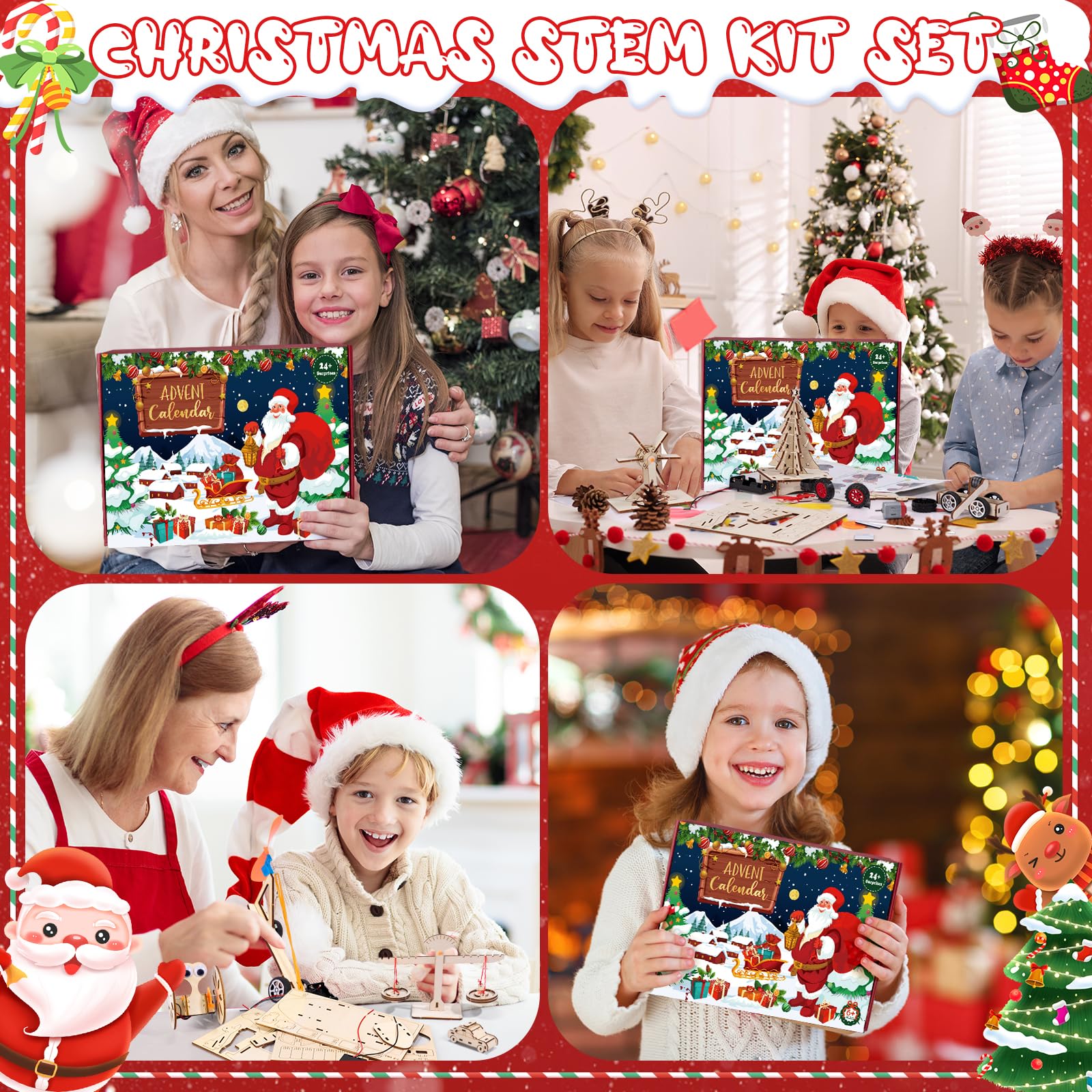 Christmas Advent Calendar 2025 - Science STEM Kits DIY Toys - 24 Days Surprise Gift of Christmas Countdown Advent Calendar Educa