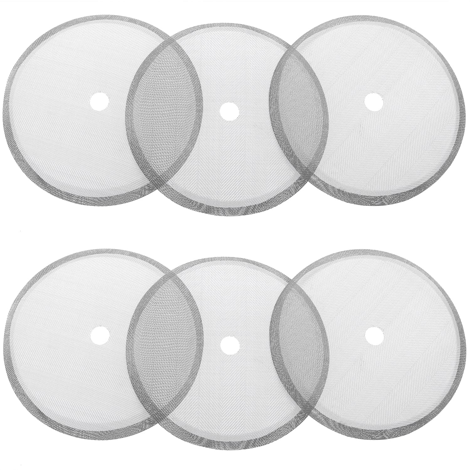 Mtqy 6Pcs French Press Replacement Filter Screen 3.8 Inch 0.35 Inch Hole Stainless Steel Coffee Filter Mesh For French Press Cof