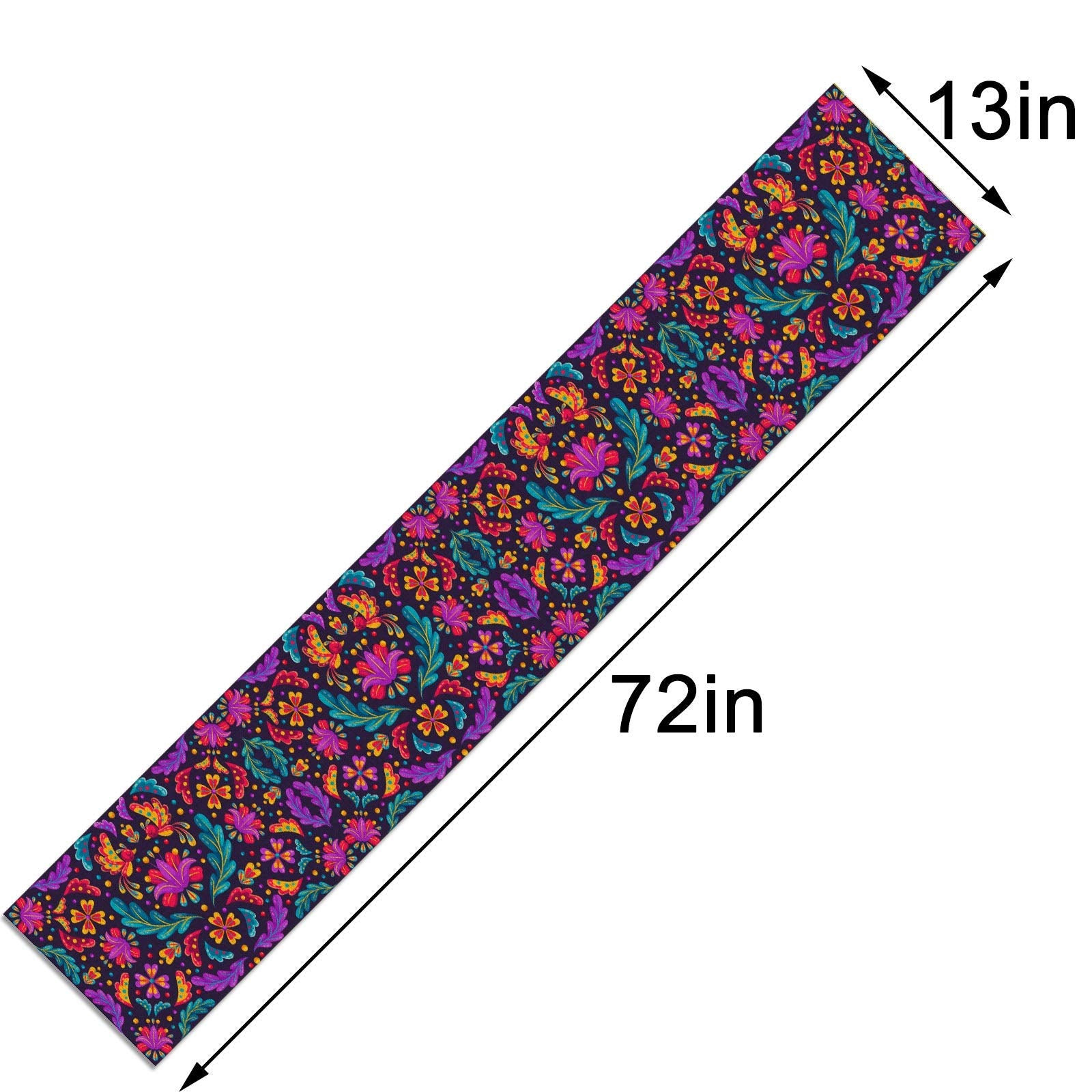 Linen 13X72 Mexican Table Runner For Dia De Los Muertos Cinco De Mayo Party Decoration Table Cloth Mexican Fiesta Kitchen Dining