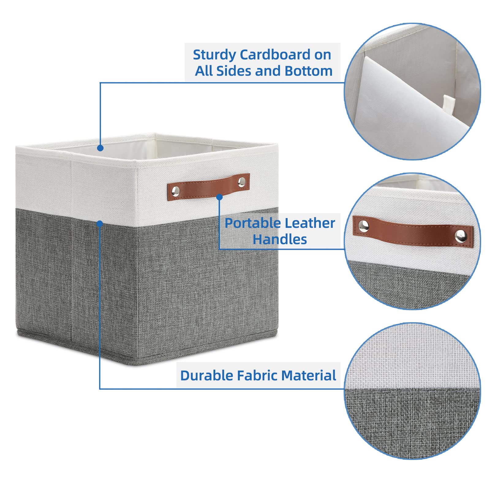 Temary Cube Storage Bins 4 Pack Storage Cubes 11