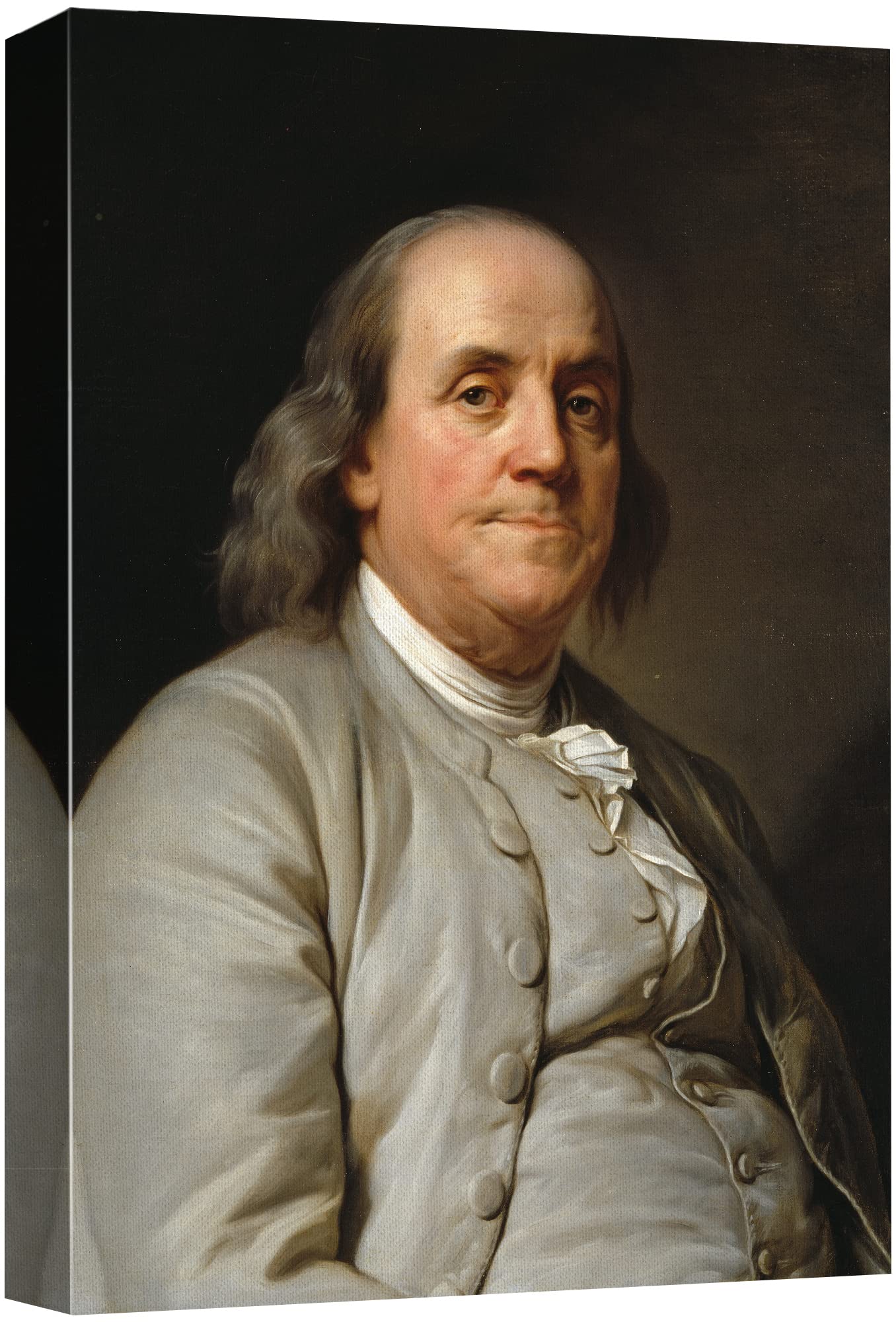 Wall26 Canvas Print Wall Art Portrait Of Benjamin Franklin People Pop Culture Historical Realism Famous Closeup Colorful Multico