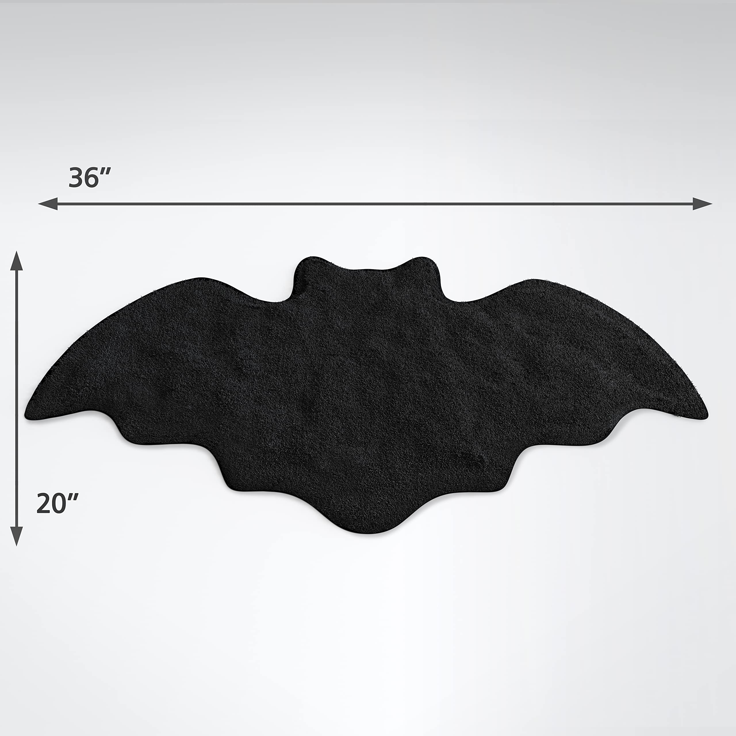 Halloween Bat Bath Mat - Rugs Bat Decor - Bats Bathroom Rug Decoration Black Gothic Gift Goth Gifts Room Decorations Spooky Witc