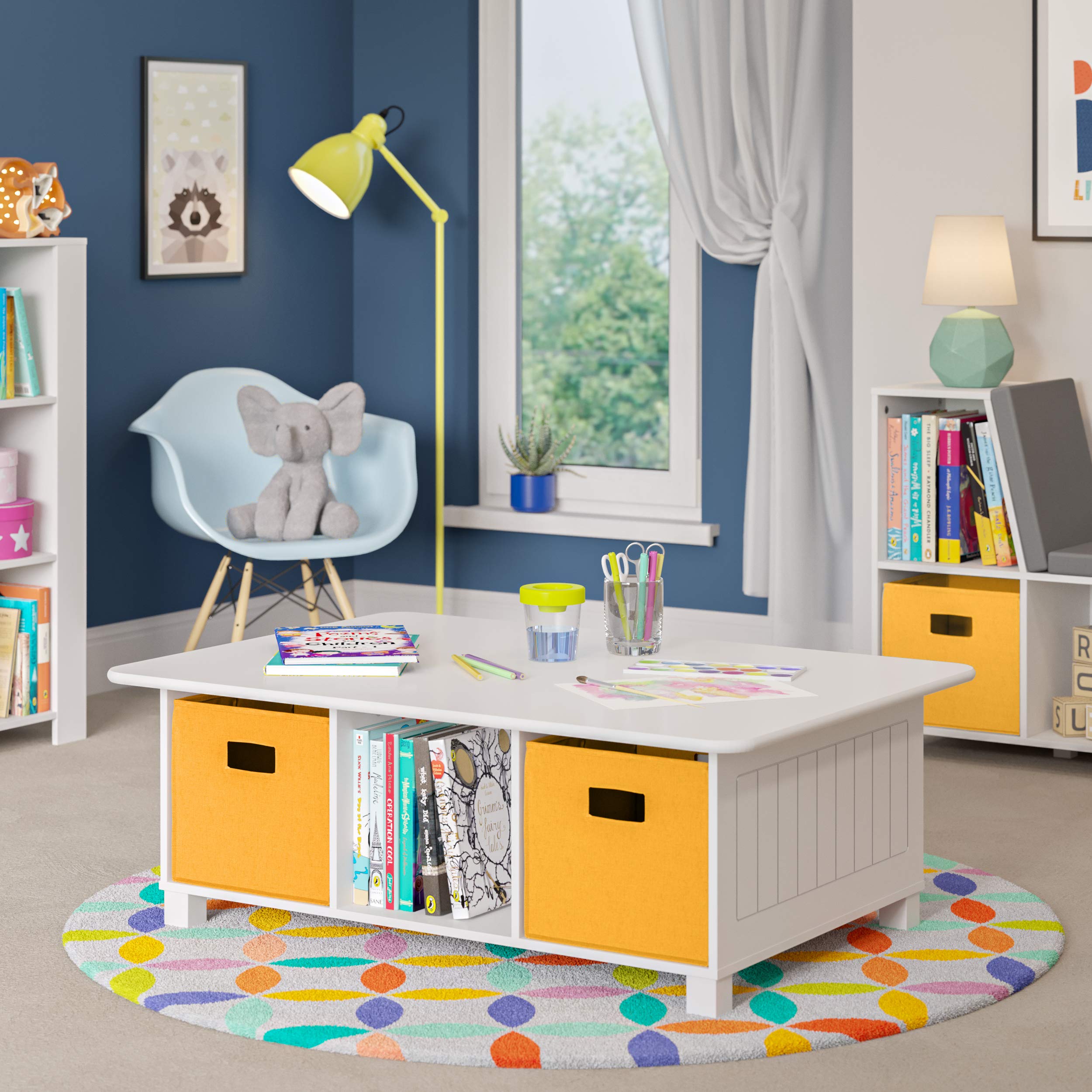 Riverridge 2 Pc Storage Set Folding Bin, Golden Yellow, 2 Piece, 10.5 X 10.5 X 10 Inches