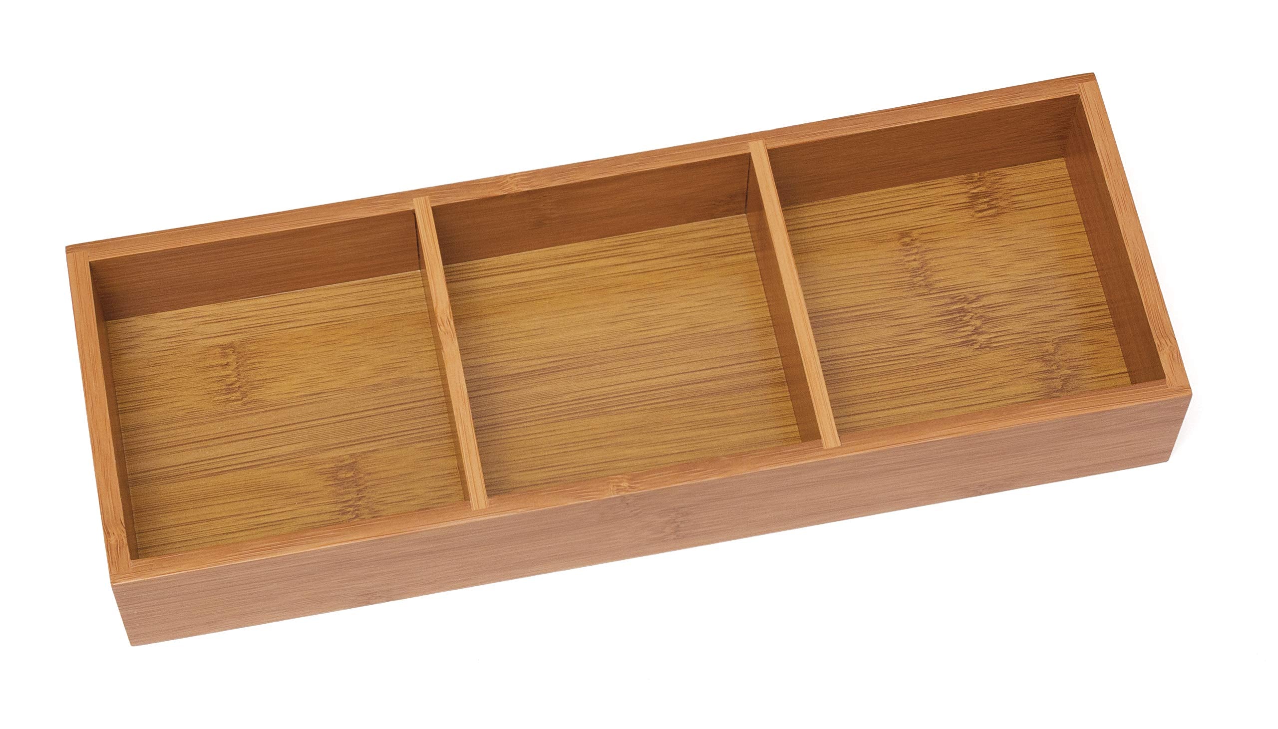 Lipper International 823 Bamboo Wood 3-Compartment Organizer Tray, 11 5/8'' X 4 1/8'' X 1 3/4''