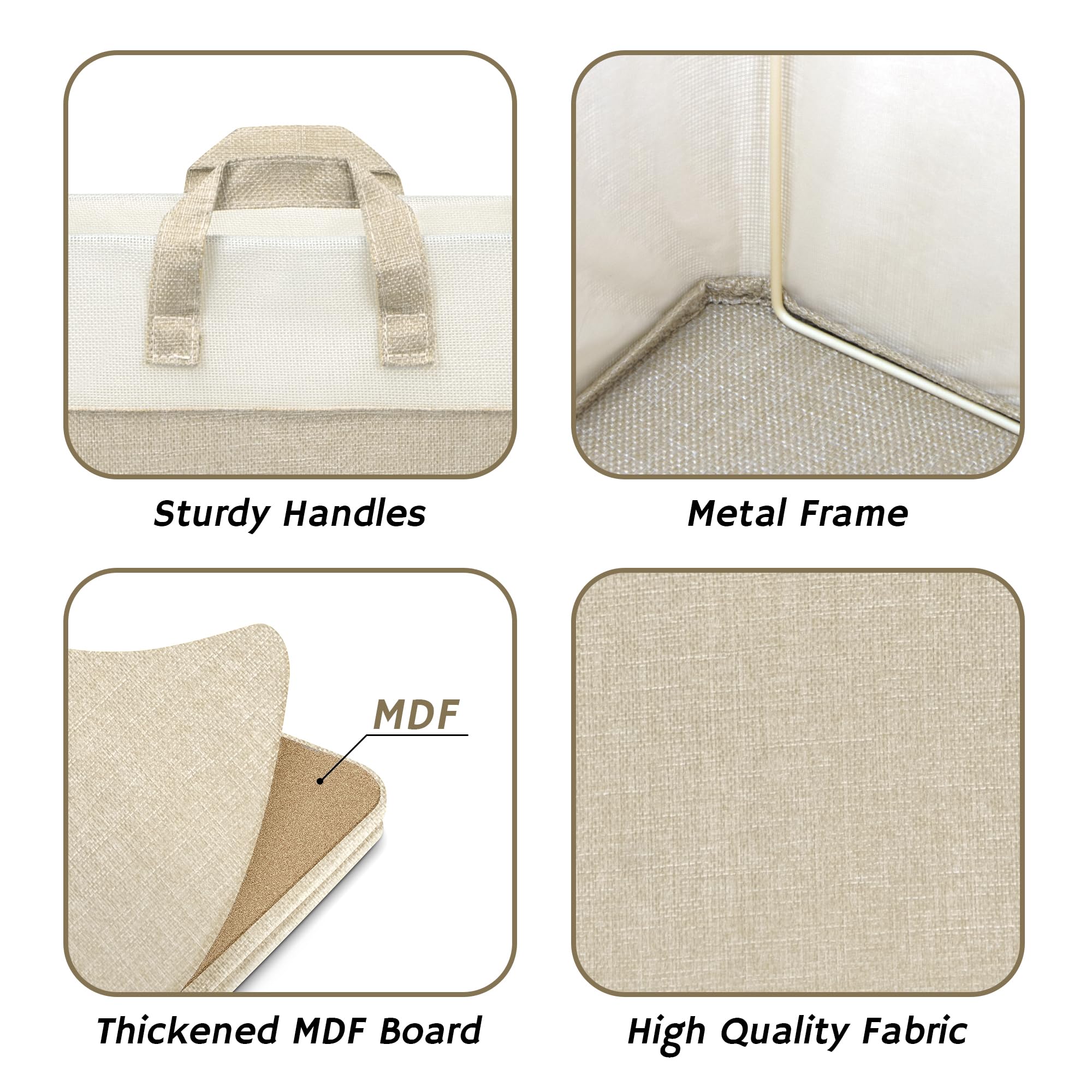 Granny Says 11X11Storage Cubes, Cube Storage Bins With Metal Frame, Foldable Cube Storage Organizer, Closet Storage Baskets, Sto