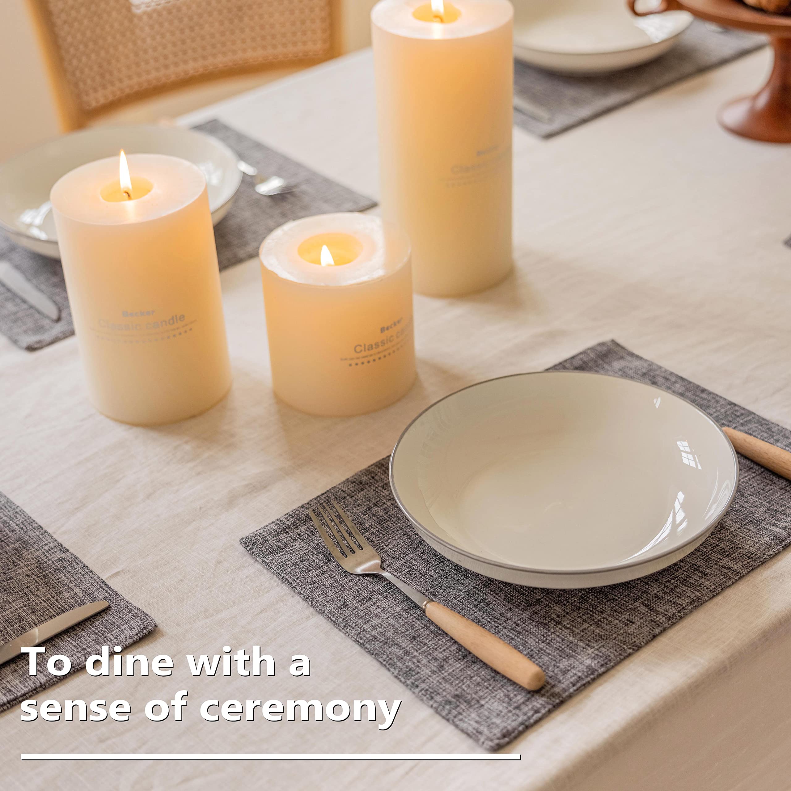 Home Brilliant Cloth Placemats Set Of 6 Heat Resistant Dining Table Place Mats For Kitchen Table Party Decorations Fall Hallowee