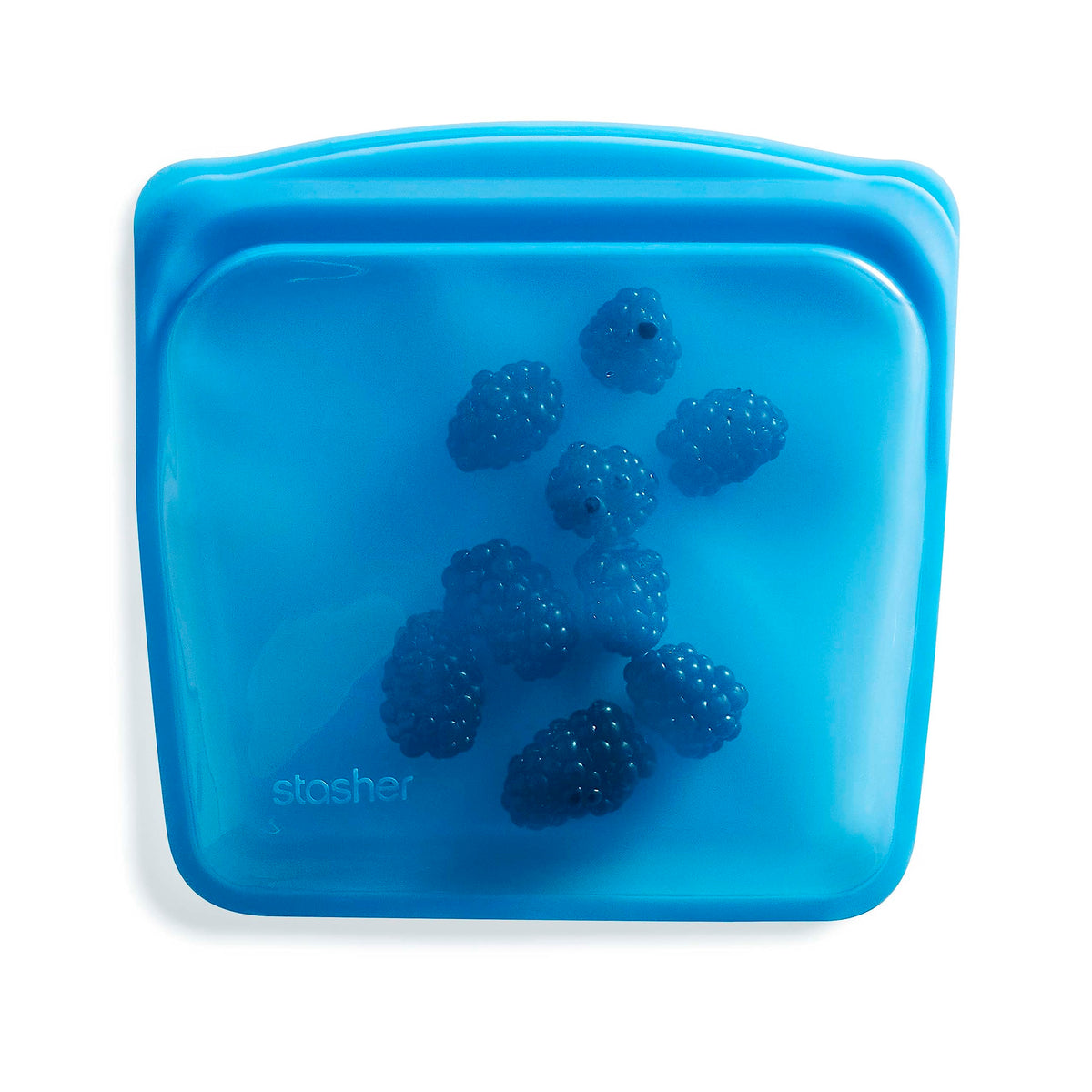 Stasher Platinum Silicone Food Grade Reusable Storage Bag, Blueberry (Sandwich) | Reduce Single-Use Plastic | Cook, Store, Sous