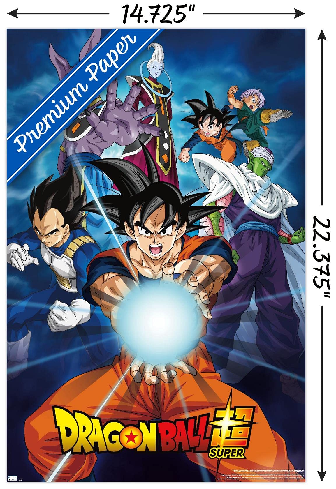 Trends International Dragon Ball Super - Groups Wall Poster, 14.725'' X 22.375'', Premium Poster & Mount Bundle