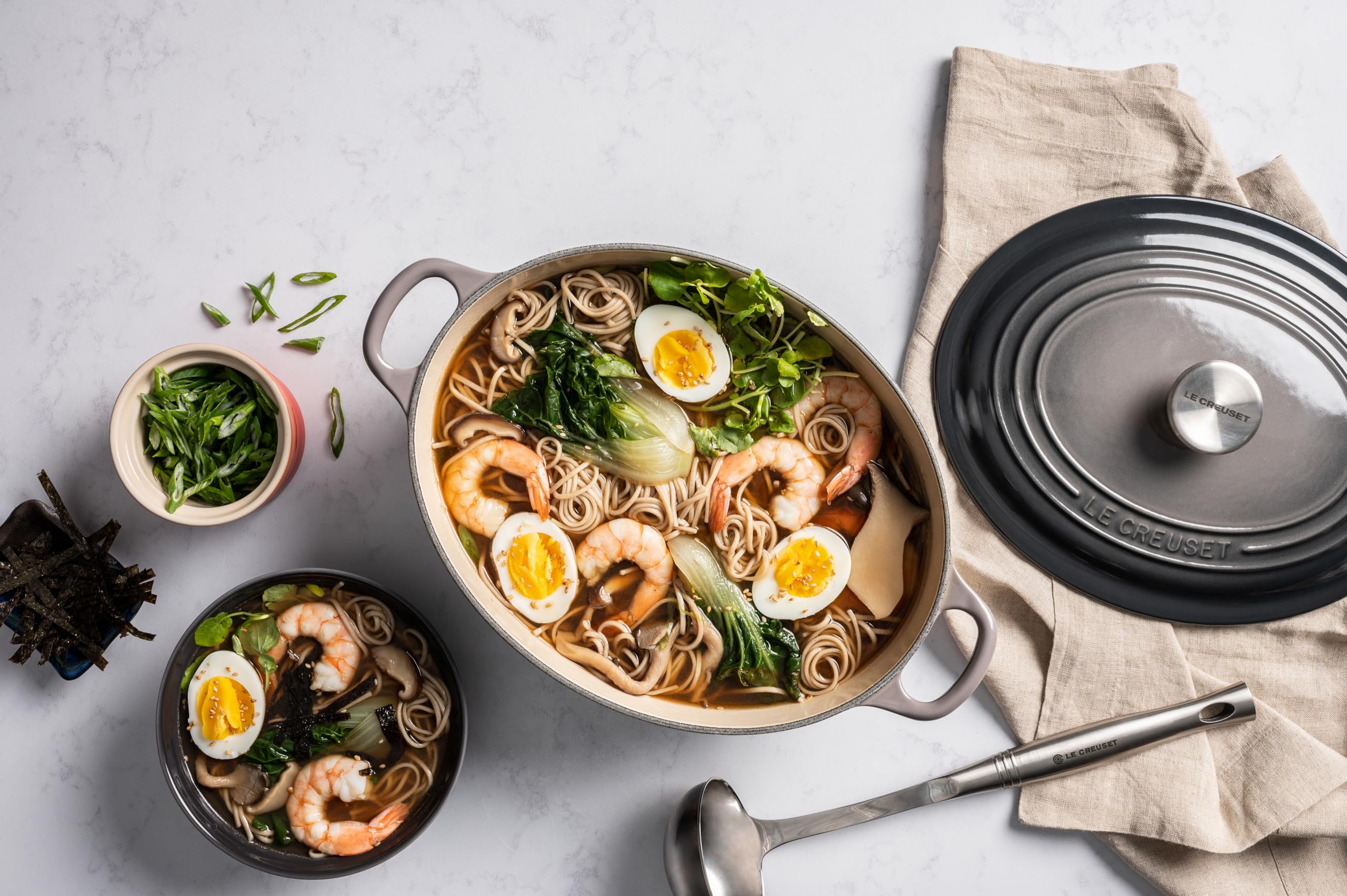 Le Creuset Enameled Cast Iron Signature Oval Dutch Oven, 15.5 Qt., Oyster