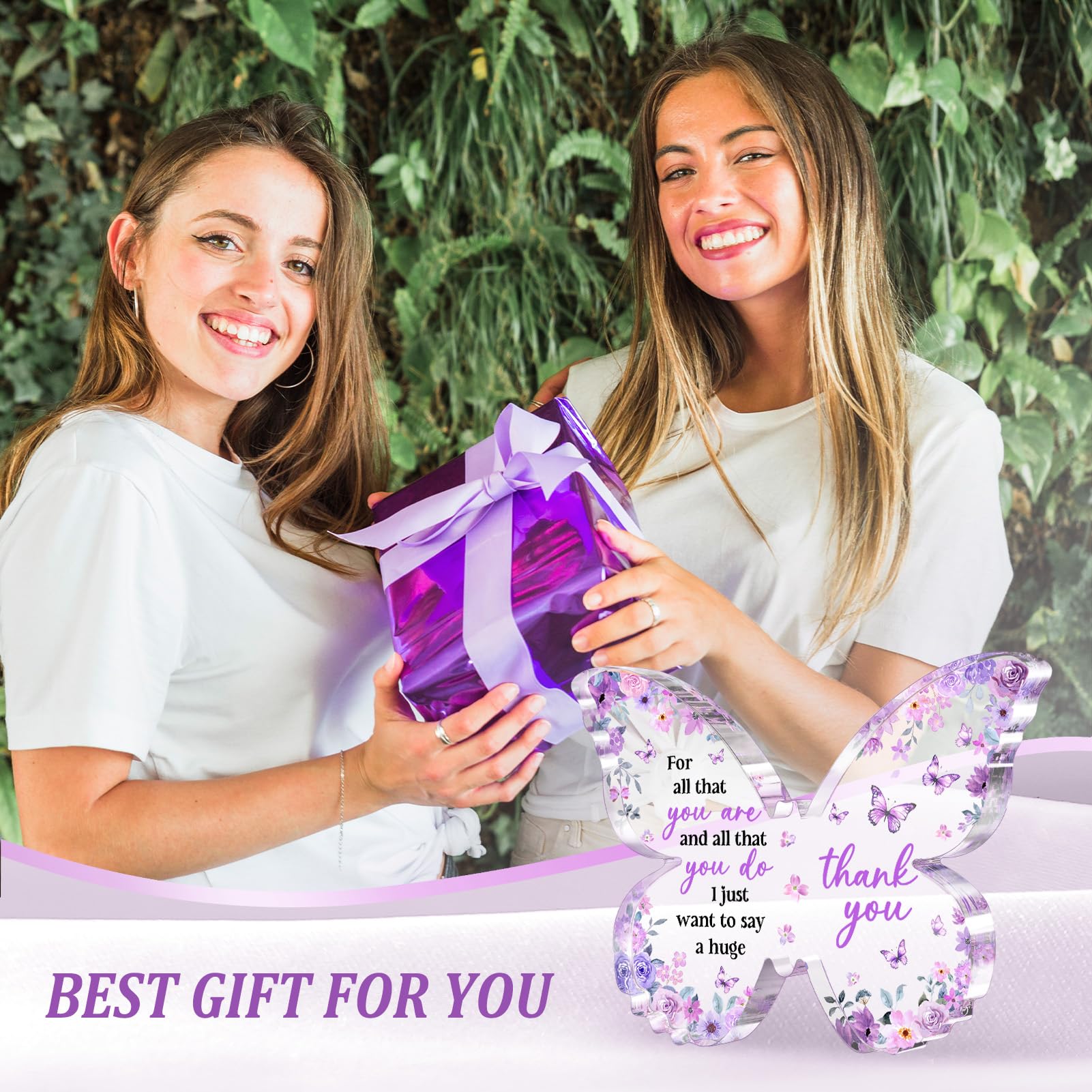 Glydein Thank You Gifts for Women, Appreciation Gifts for Teacher Coworker Employee Nurse Friend Christmas, 5x3.8x0.5 Inch Butte