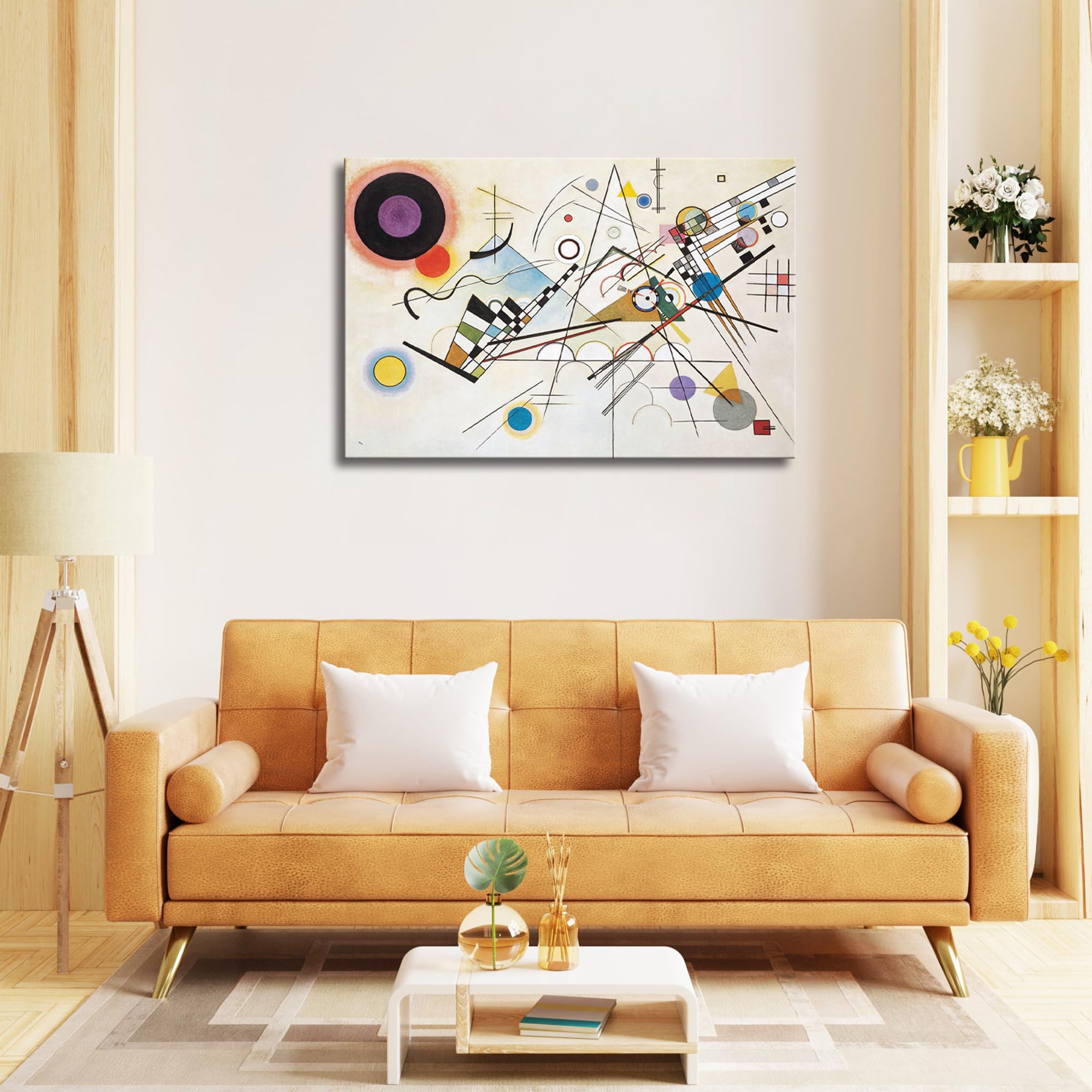 Wieco Art Large Wassily Kandinsky Composition Viii Picture Reproduction Of Famous Paintings Canvas Prints Wall Art Canvas Wall A